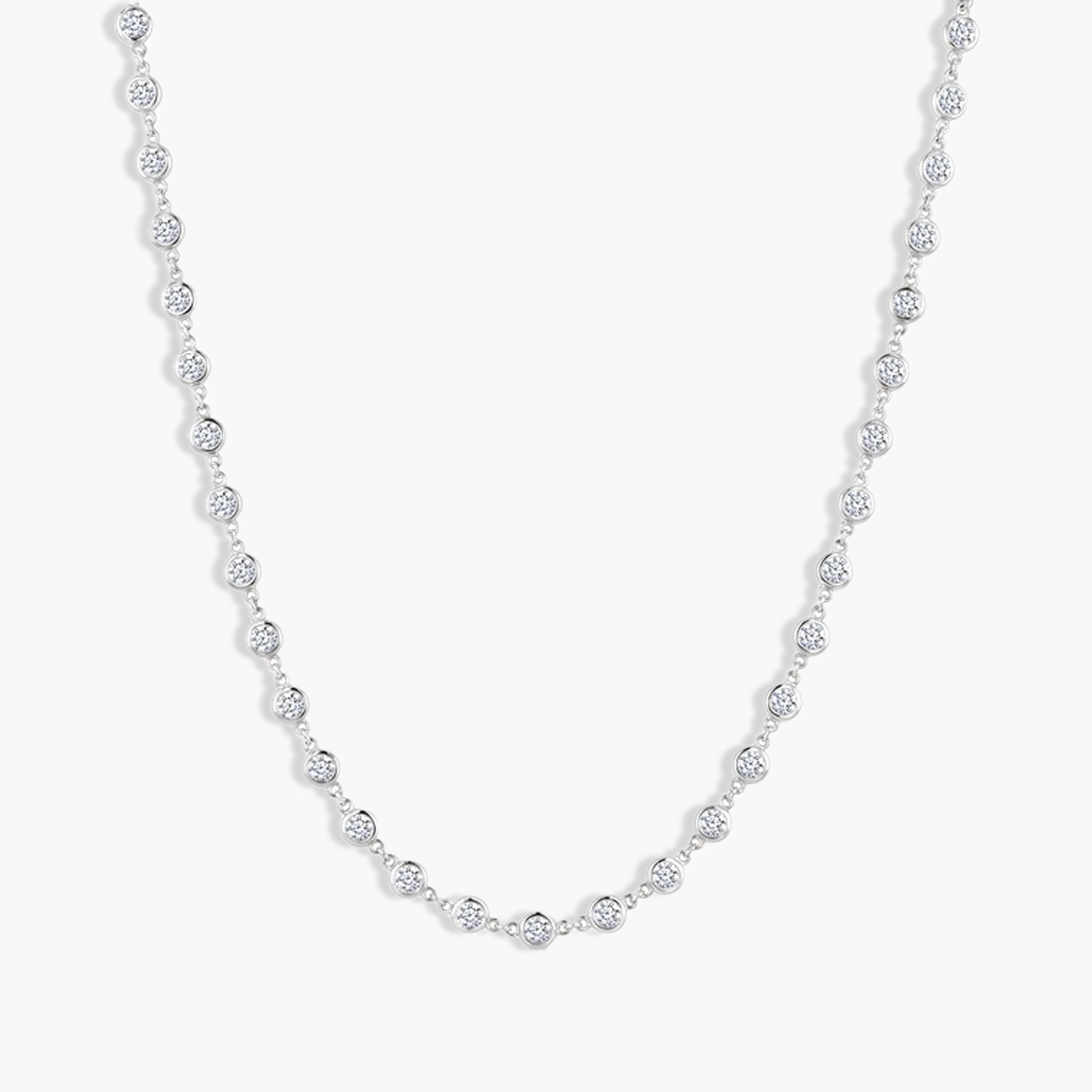 5 Carat Diamond Bezel-Set Station Necklace