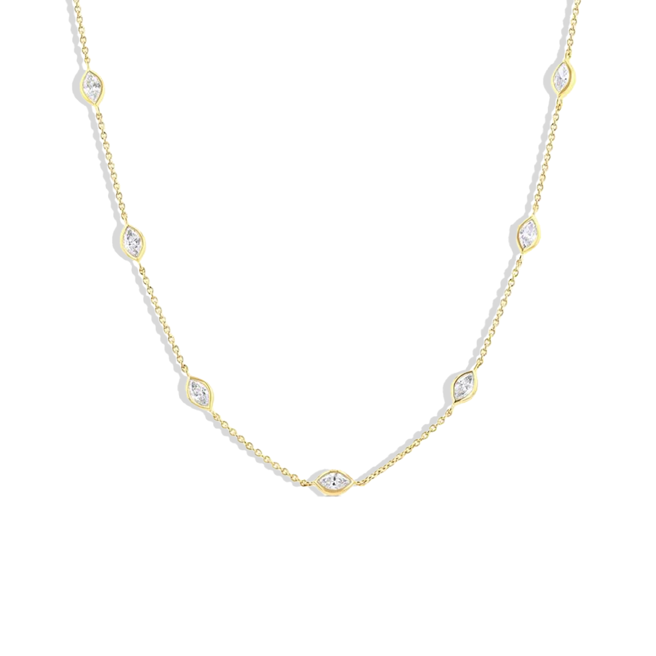 2 Carat Marquise Diamonds By The Yard Necklace
