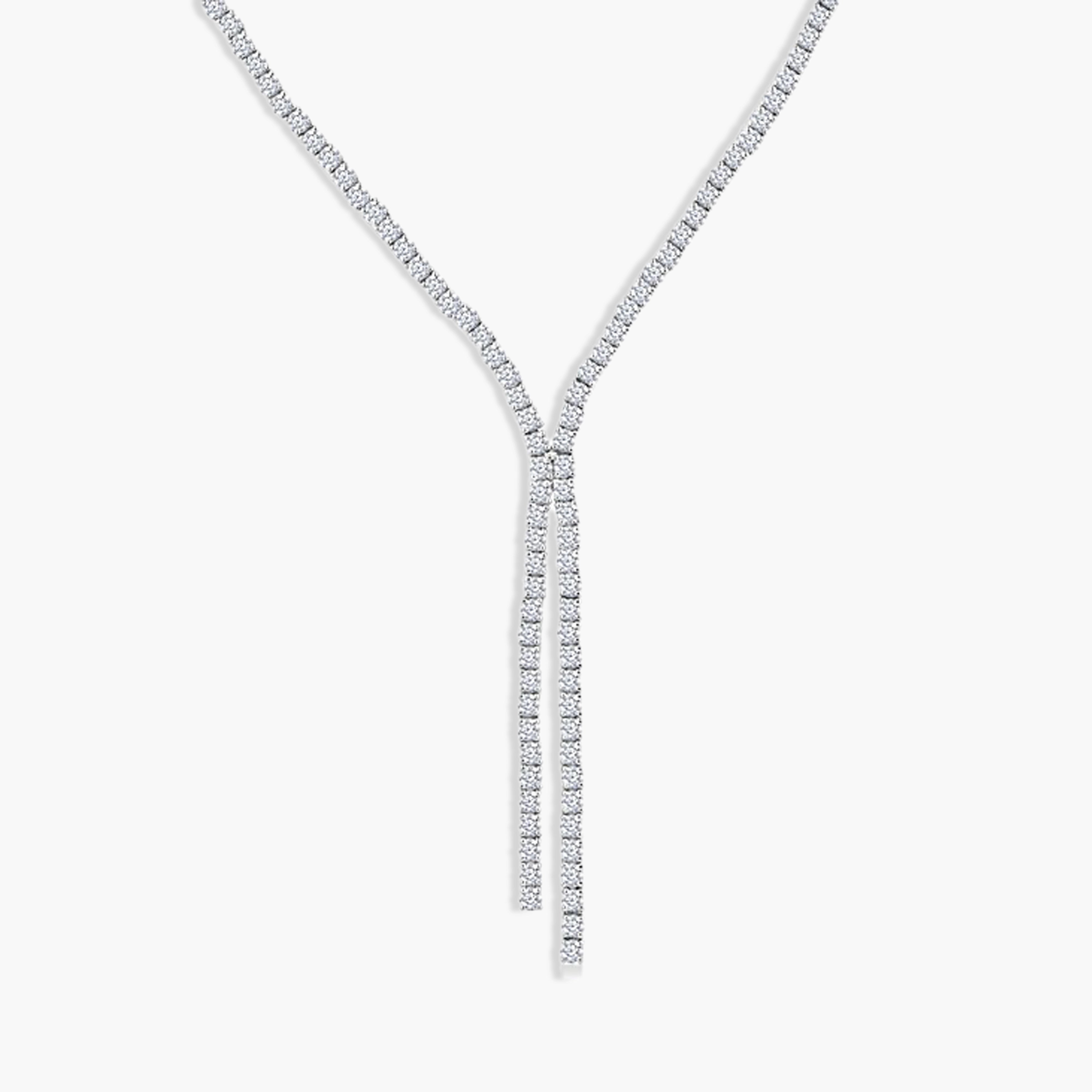 8.90 Carat Diamond Tennis Lariat Necklace