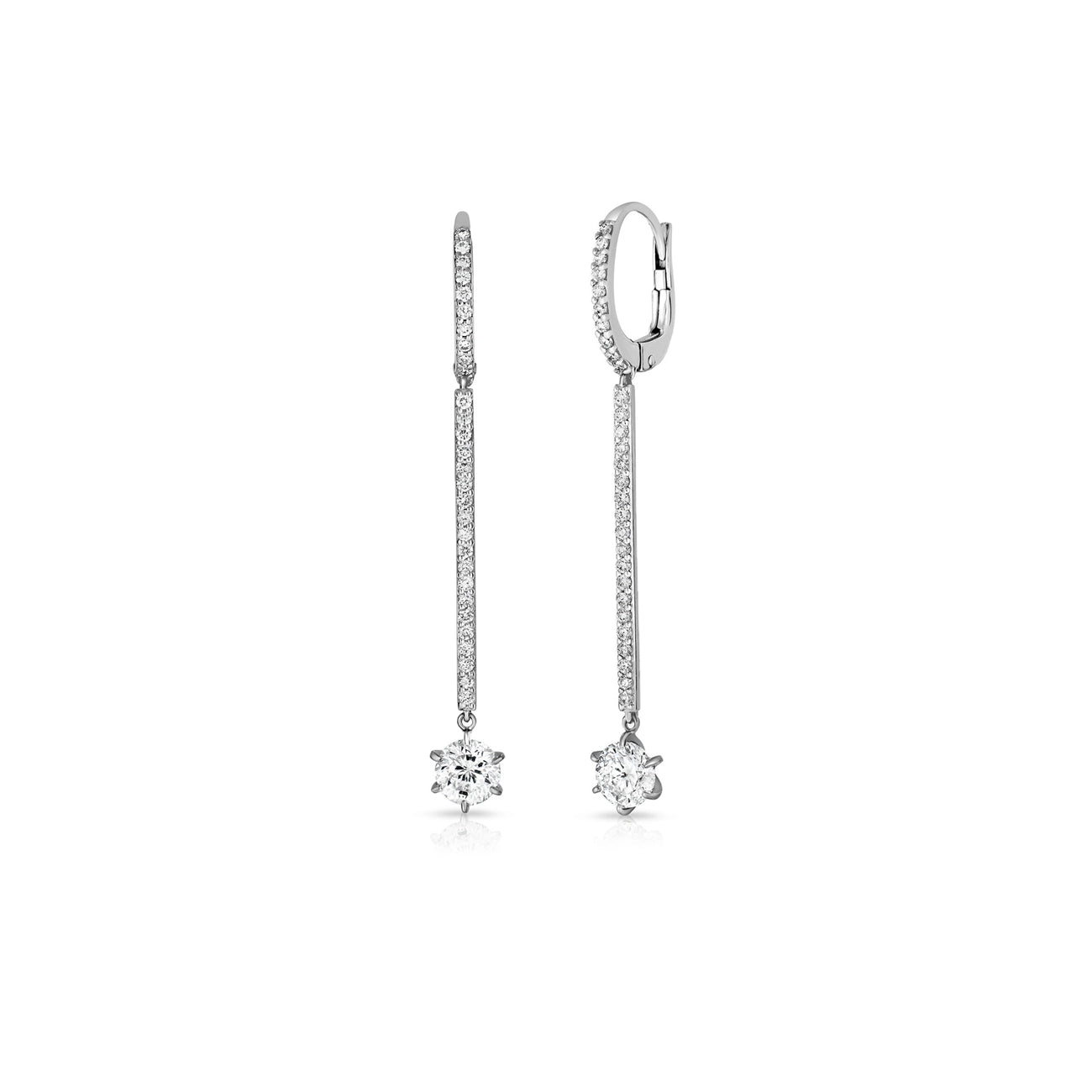 Roberto Coin Matchstick Diamond Drop Earrings