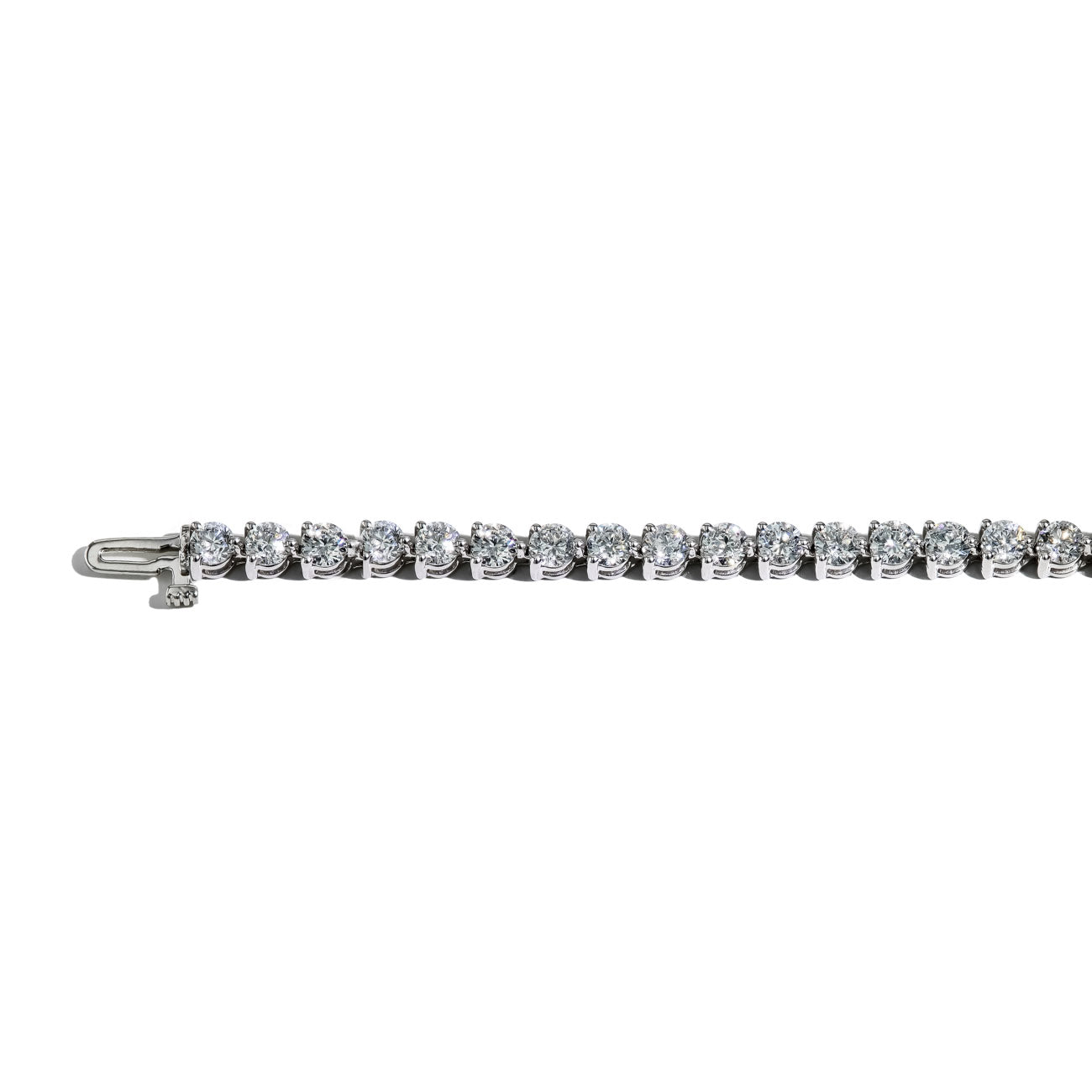 9 Carat Floating Diamond Tennis Bracelet in 14K White Gold