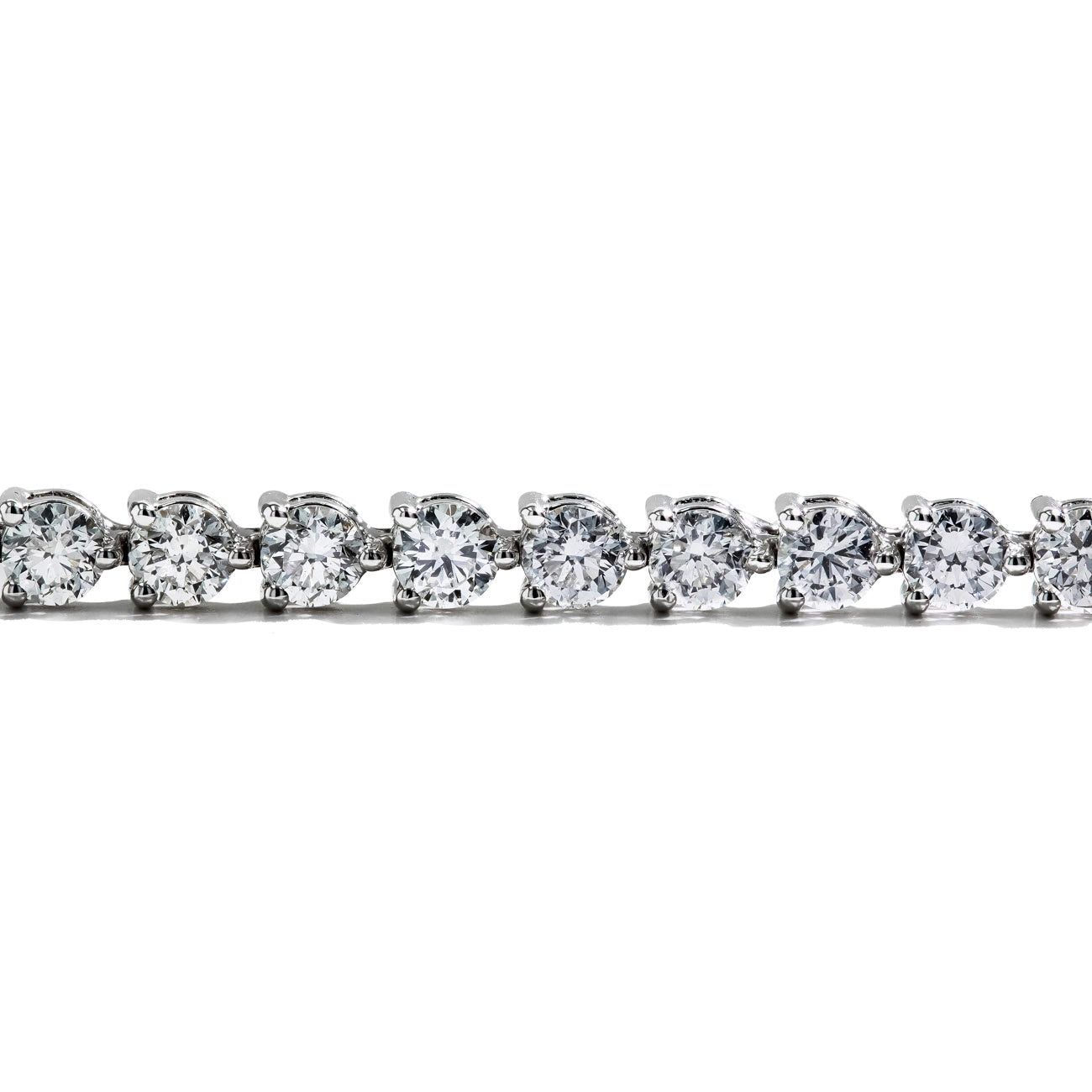 9 Carat Floating Diamond Tennis Bracelet in 14K White Gold
