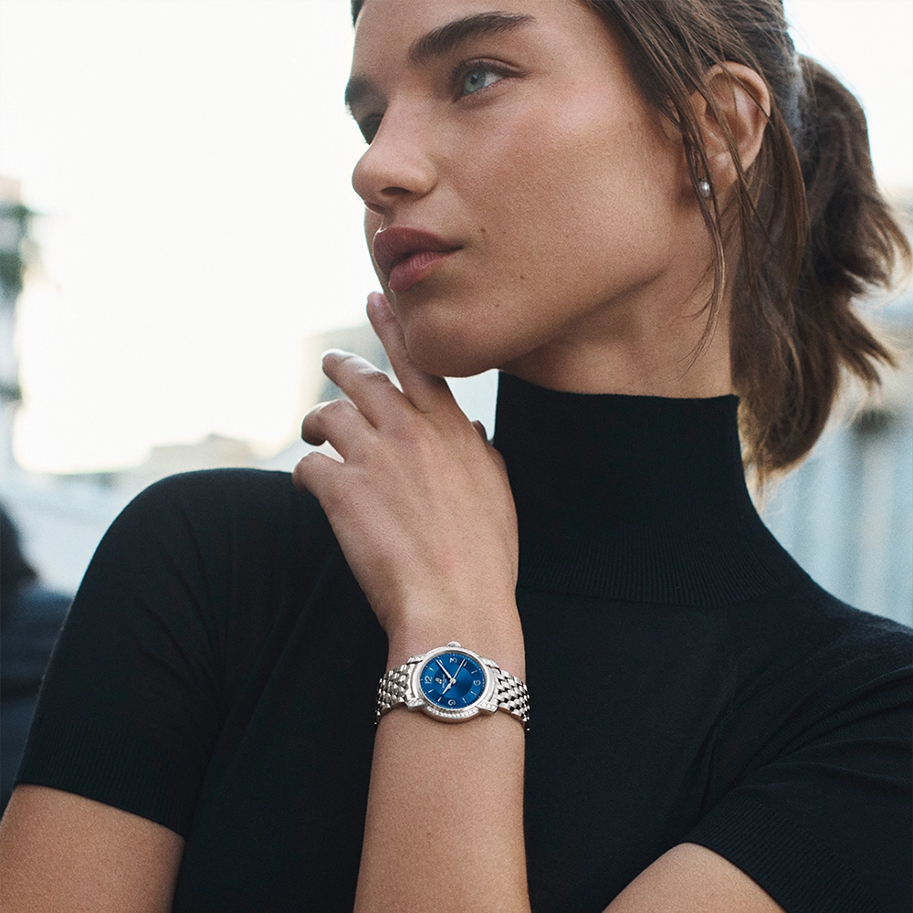 Breitling Lady Premier 32 with Radiant Blue Dial with Lab Diamonds