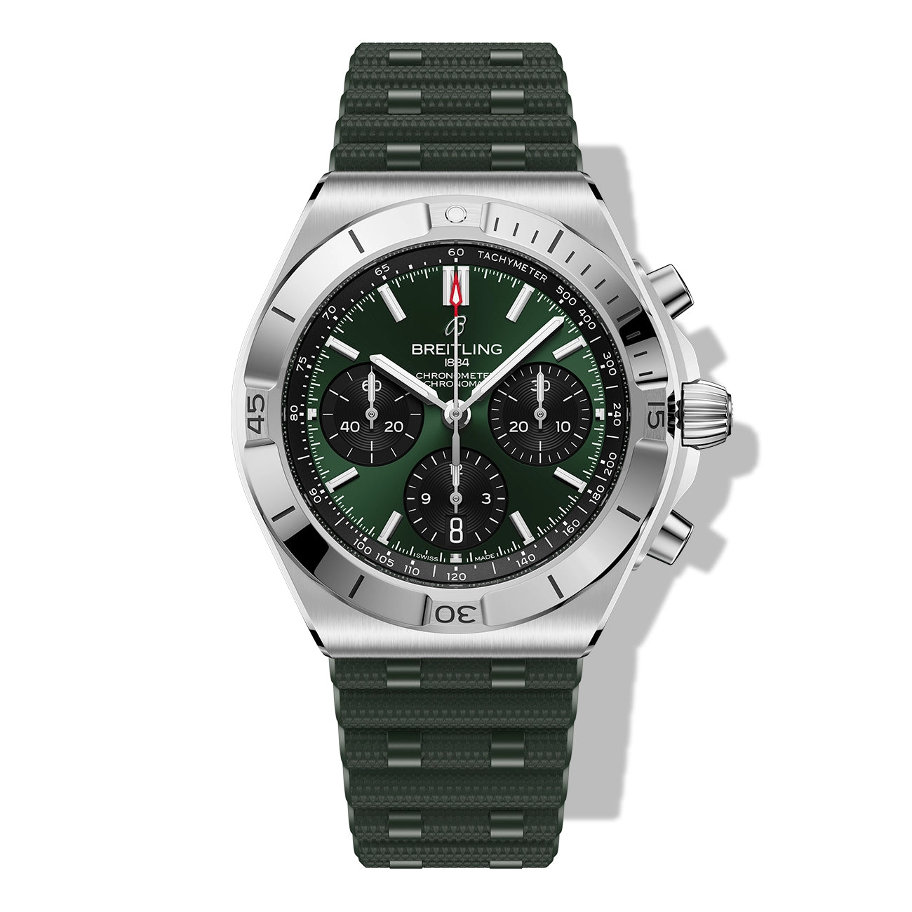 Breitling Chronomat B01 42 Rubber Strap - Green Dial