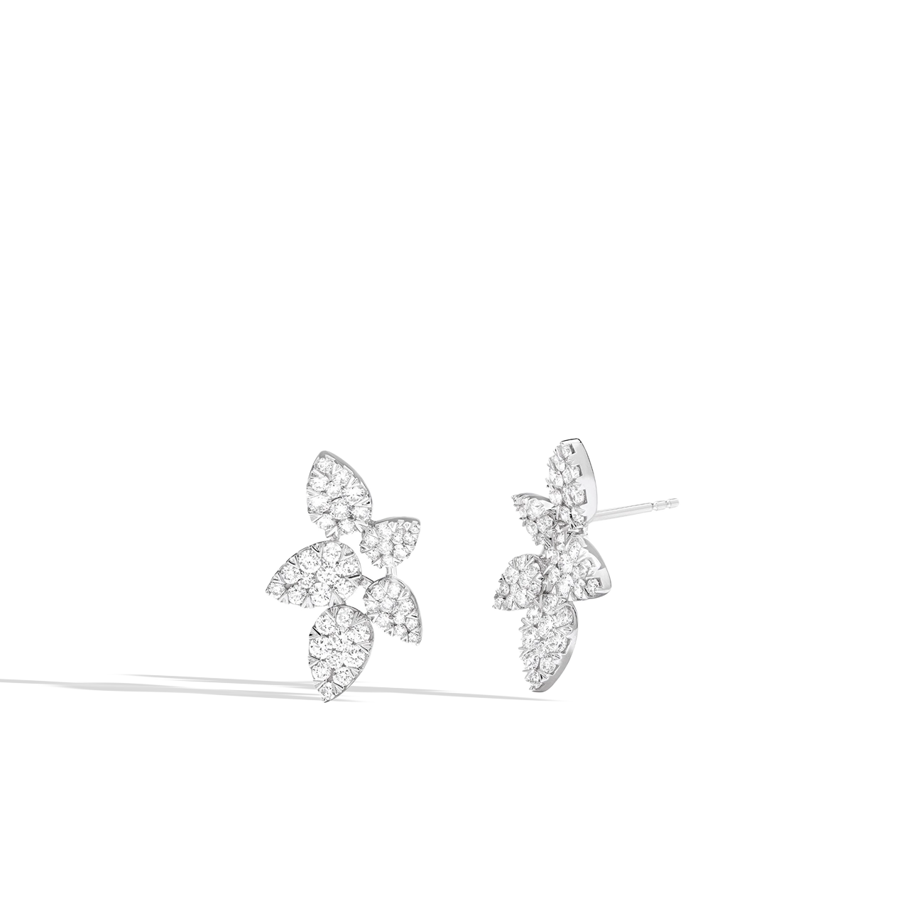 Floral Diamond Stud Earrings