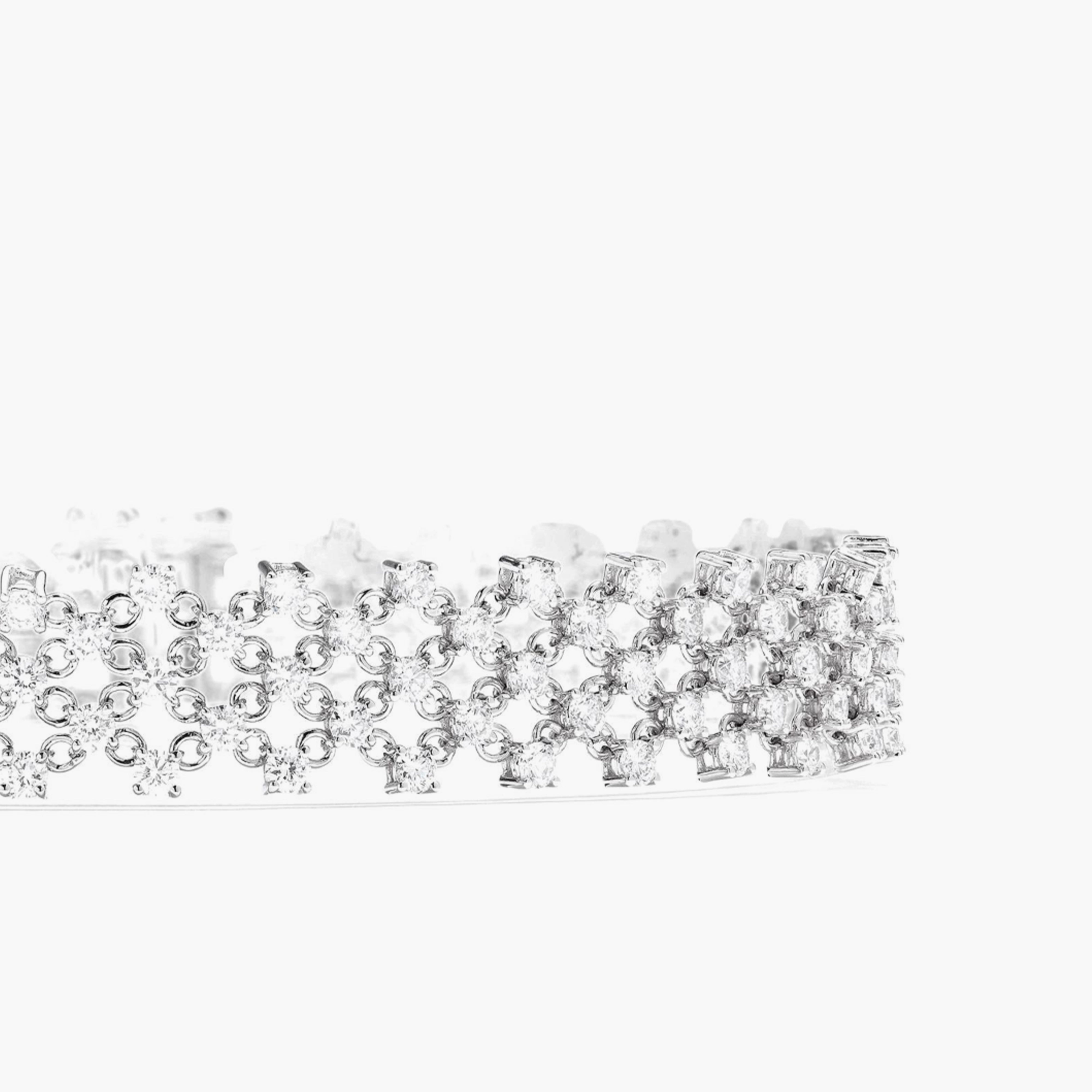 4.75 Carat Diamond Mesh Bracelet in 18K White Gold