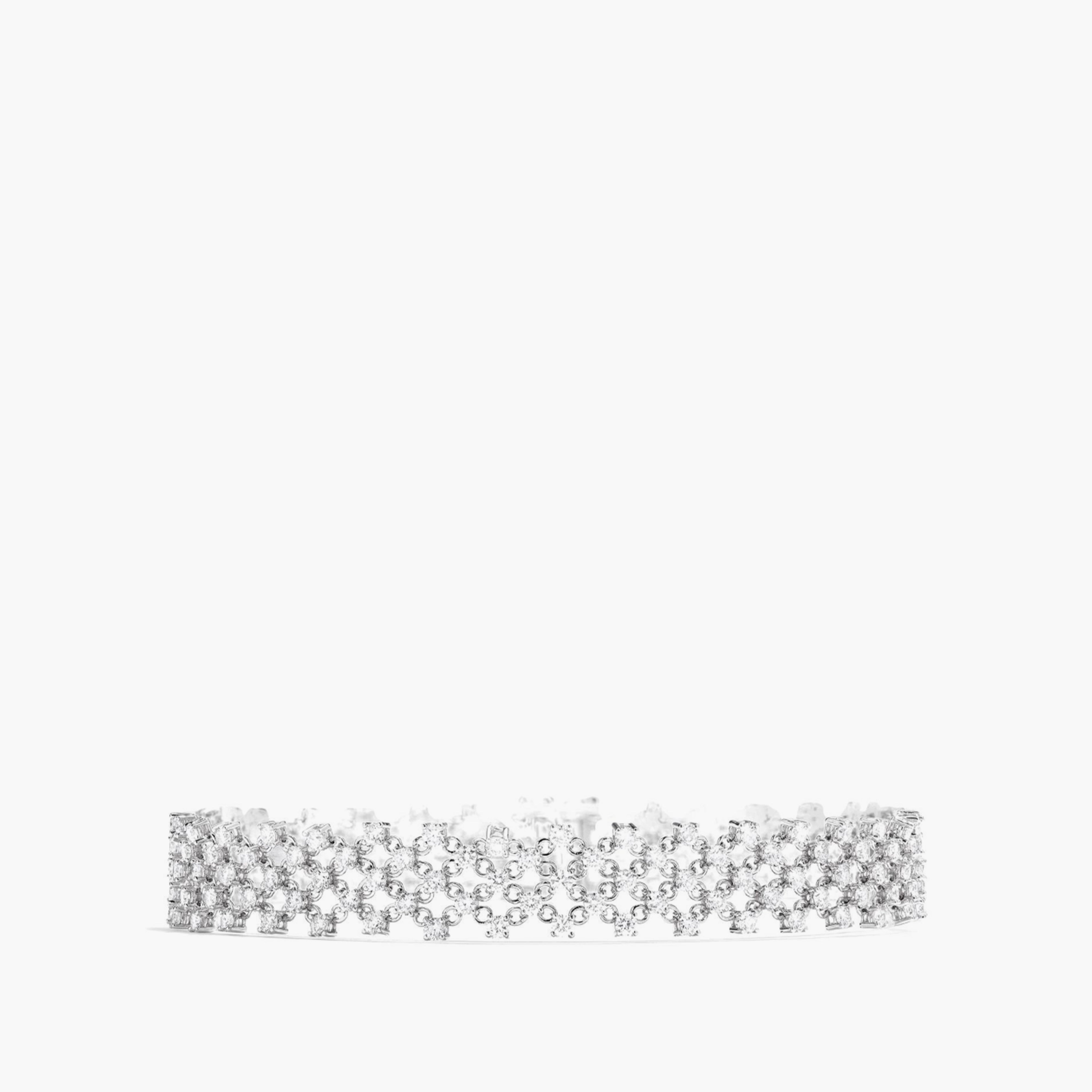 4.75 Carat Diamond Mesh Bracelet in 18K White Gold