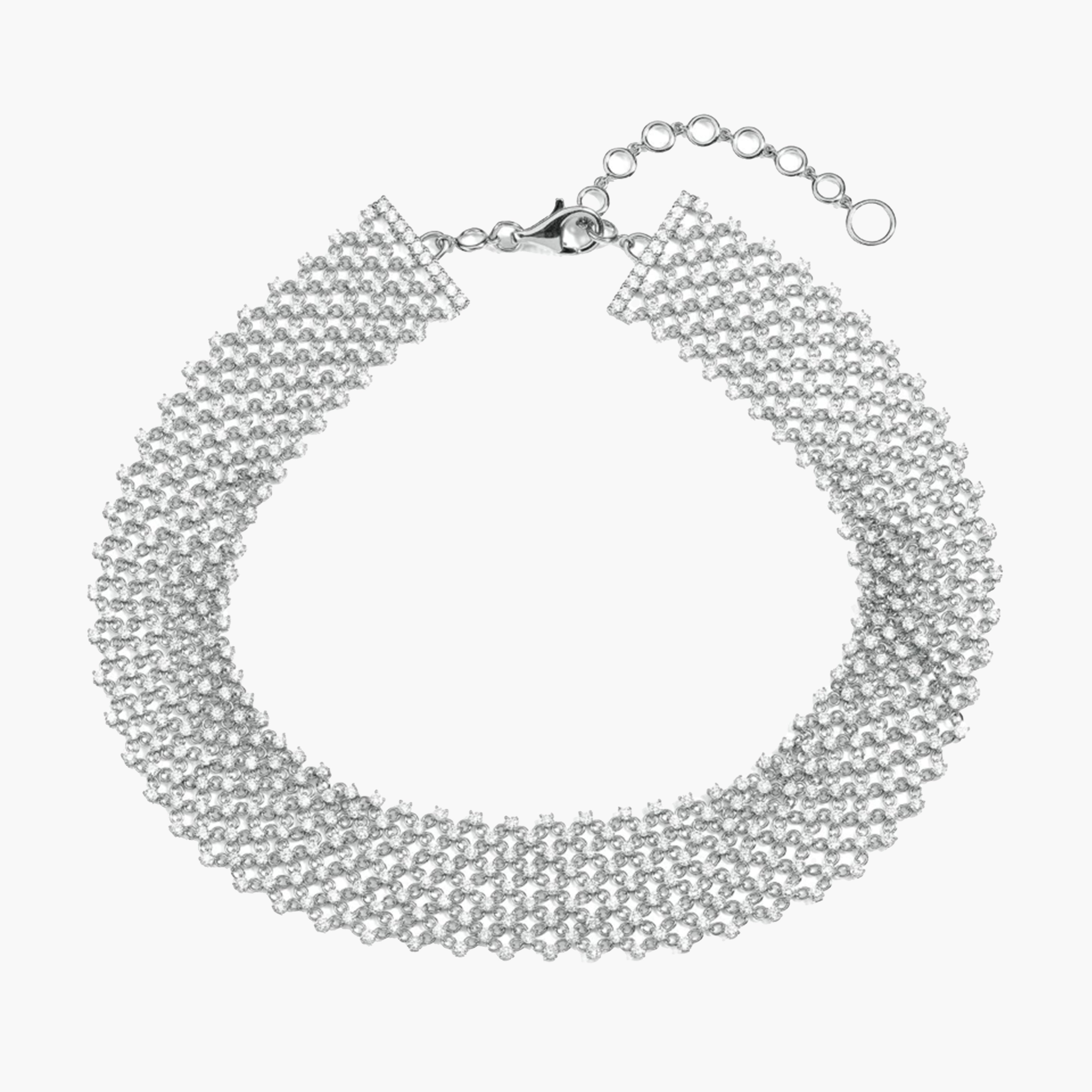 12 Carat Diamond Mesh Choker Necklace