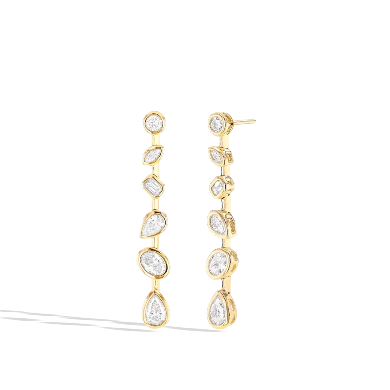 2 Carat Couture Duchess Fancy Shape Diamond Dangle Earrings
