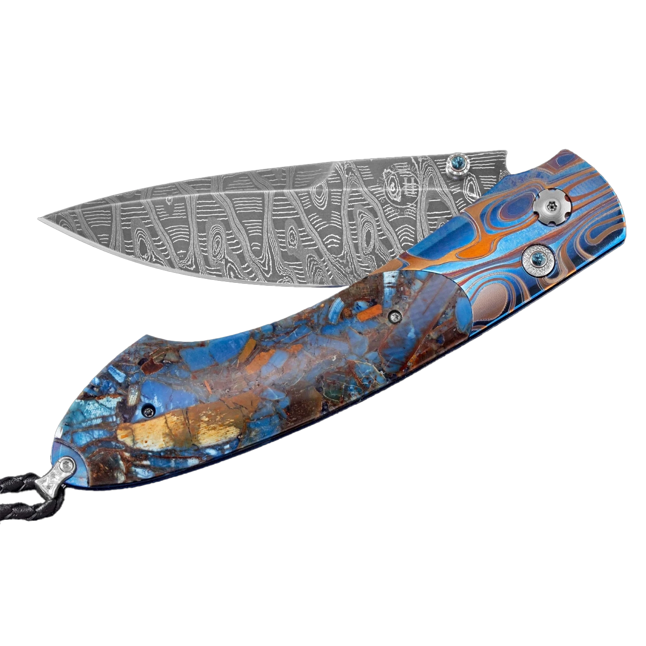 William Henry Blue Mosaic Spearpoint Pocket Knife