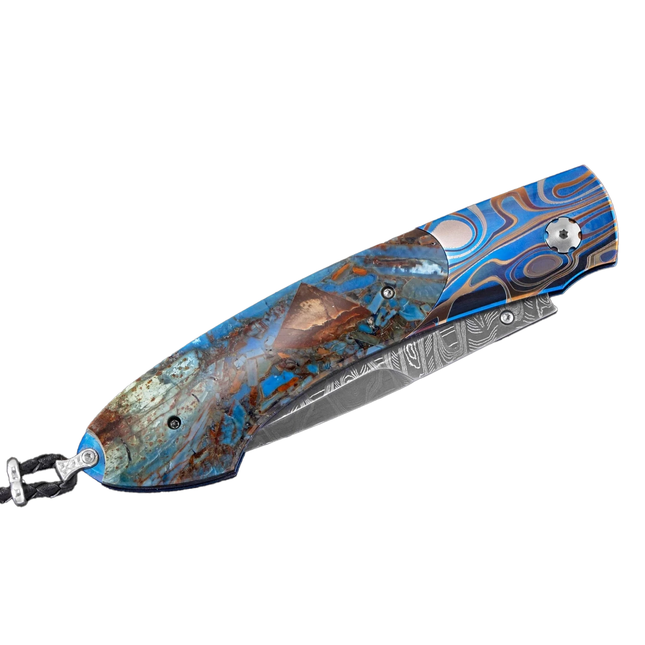 William Henry Blue Mosaic Spearpoint Pocket Knife