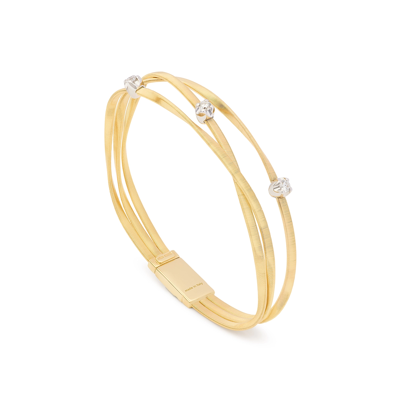 Marco Bicego Marrakech 3-Strand Diamond Station Bracelet