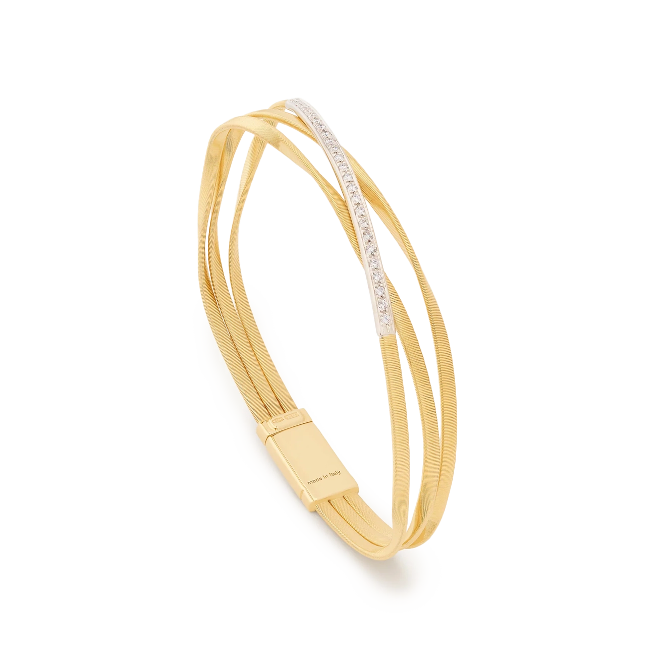 Marco Bicego Marrakech 3-Strand Diamond Coil Bracelet