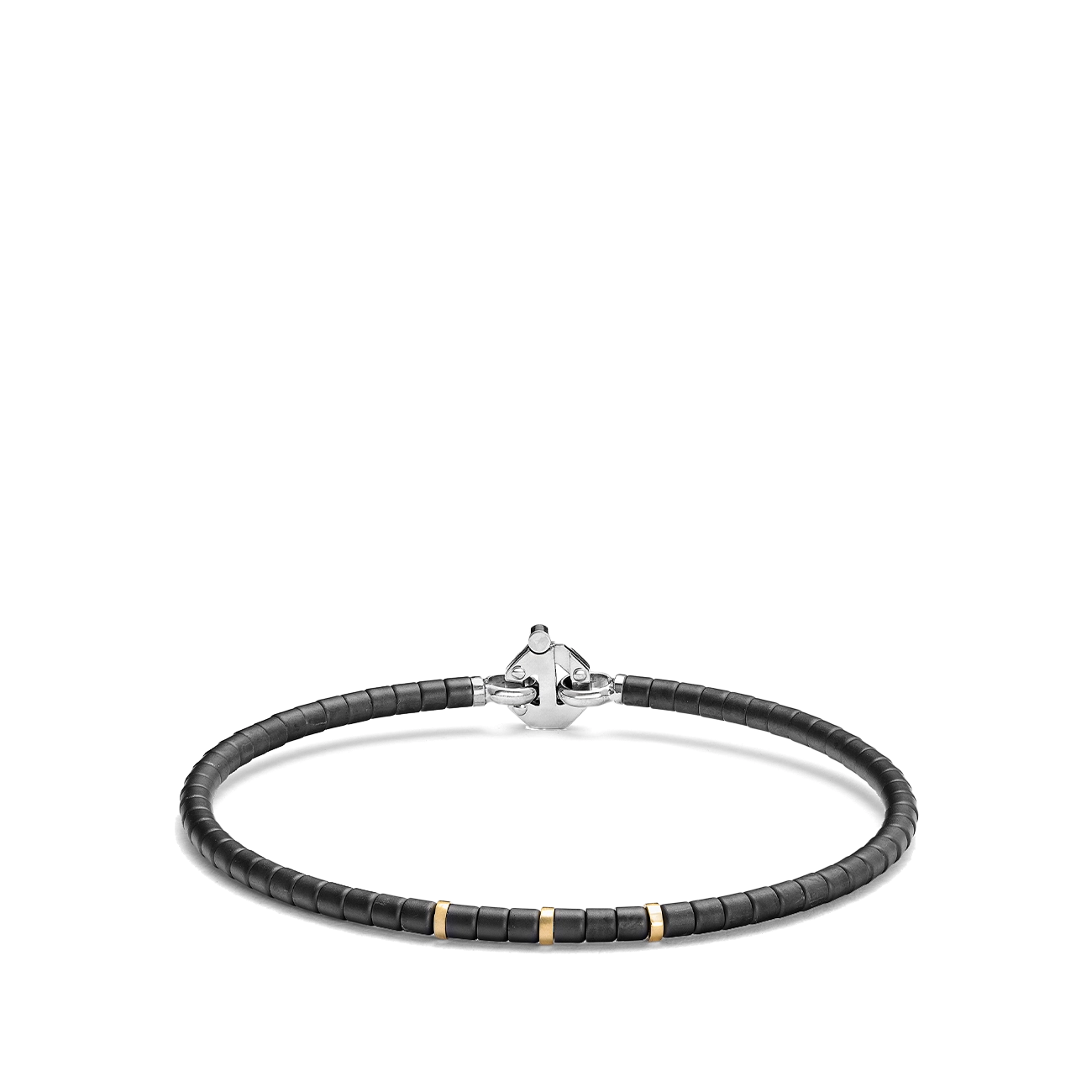 Baraka Cyborg Ceramic Thin Black Three Line Bracelet