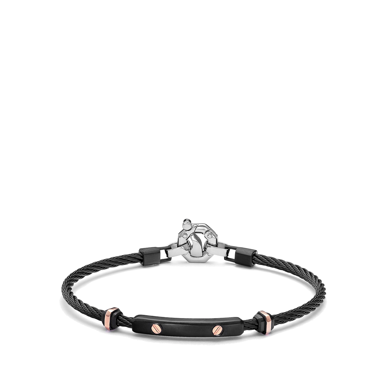 Baraka 316L Rose Screw Thin Cable Bracelet