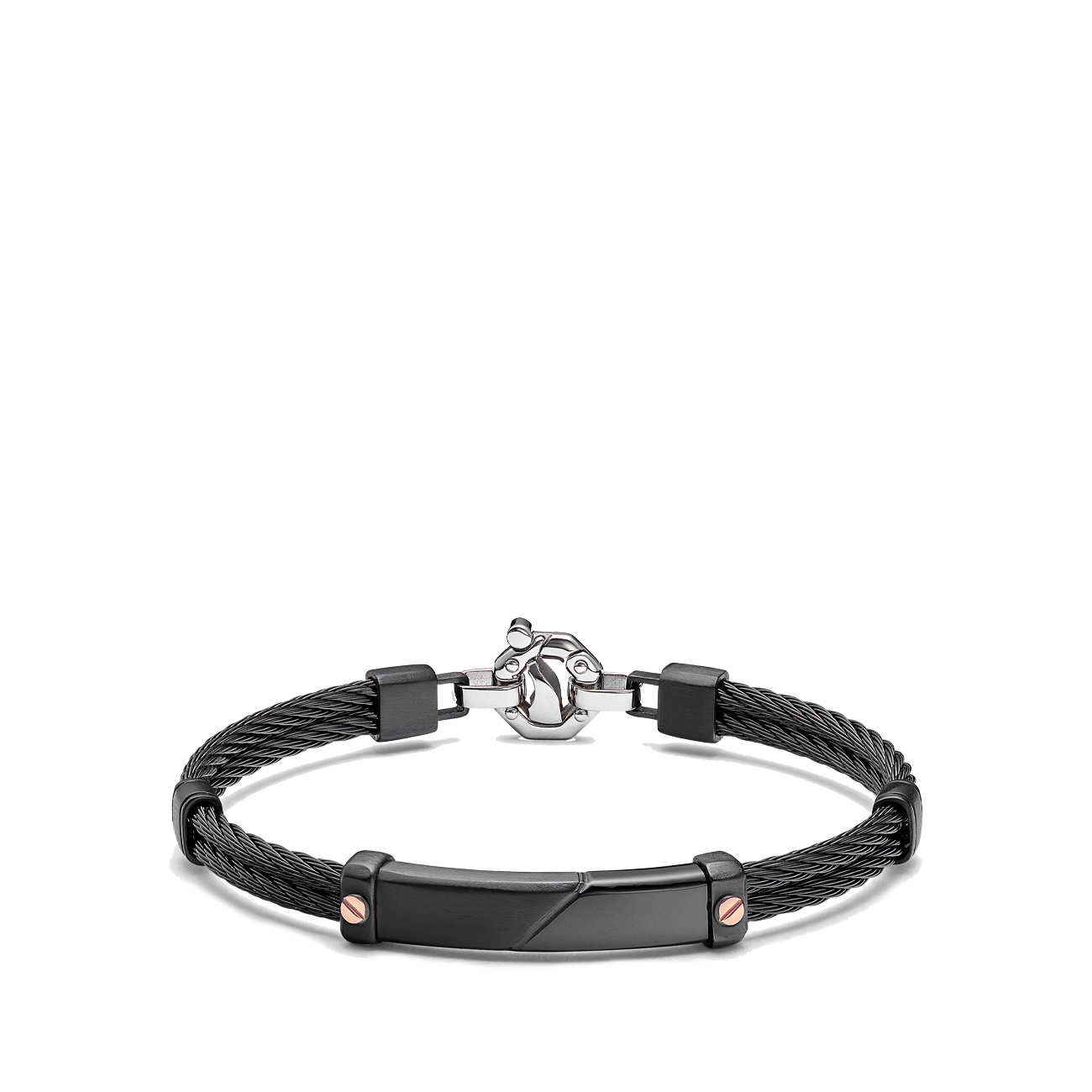Baraka 316L Black Cable Station Bracelet