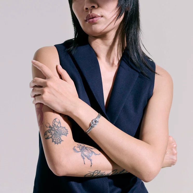 John Hardy Love Knot Silver 3.5mm Slim Chain Double Bracelet