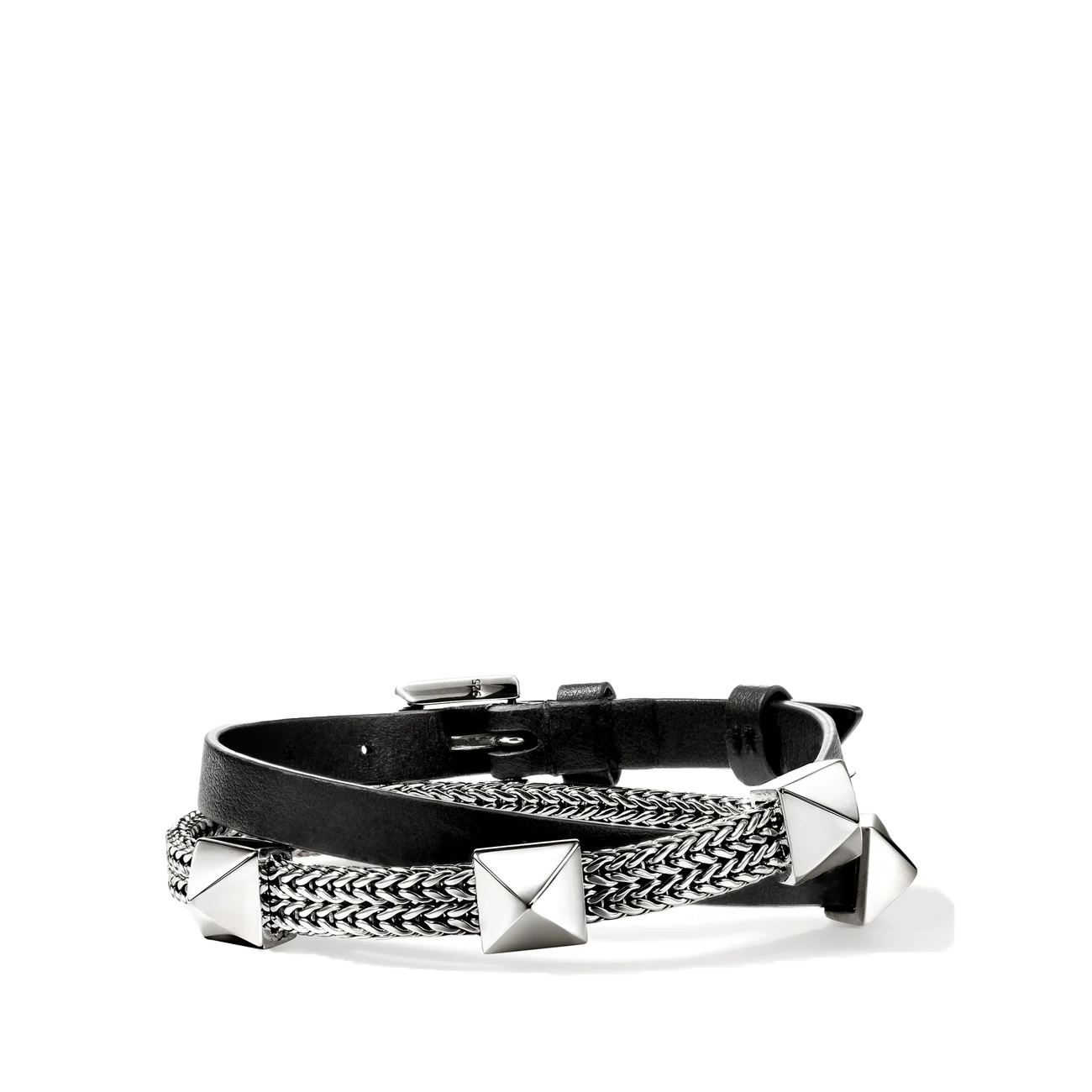 John Hardy Icon Stud Leather Wrap Bracelet