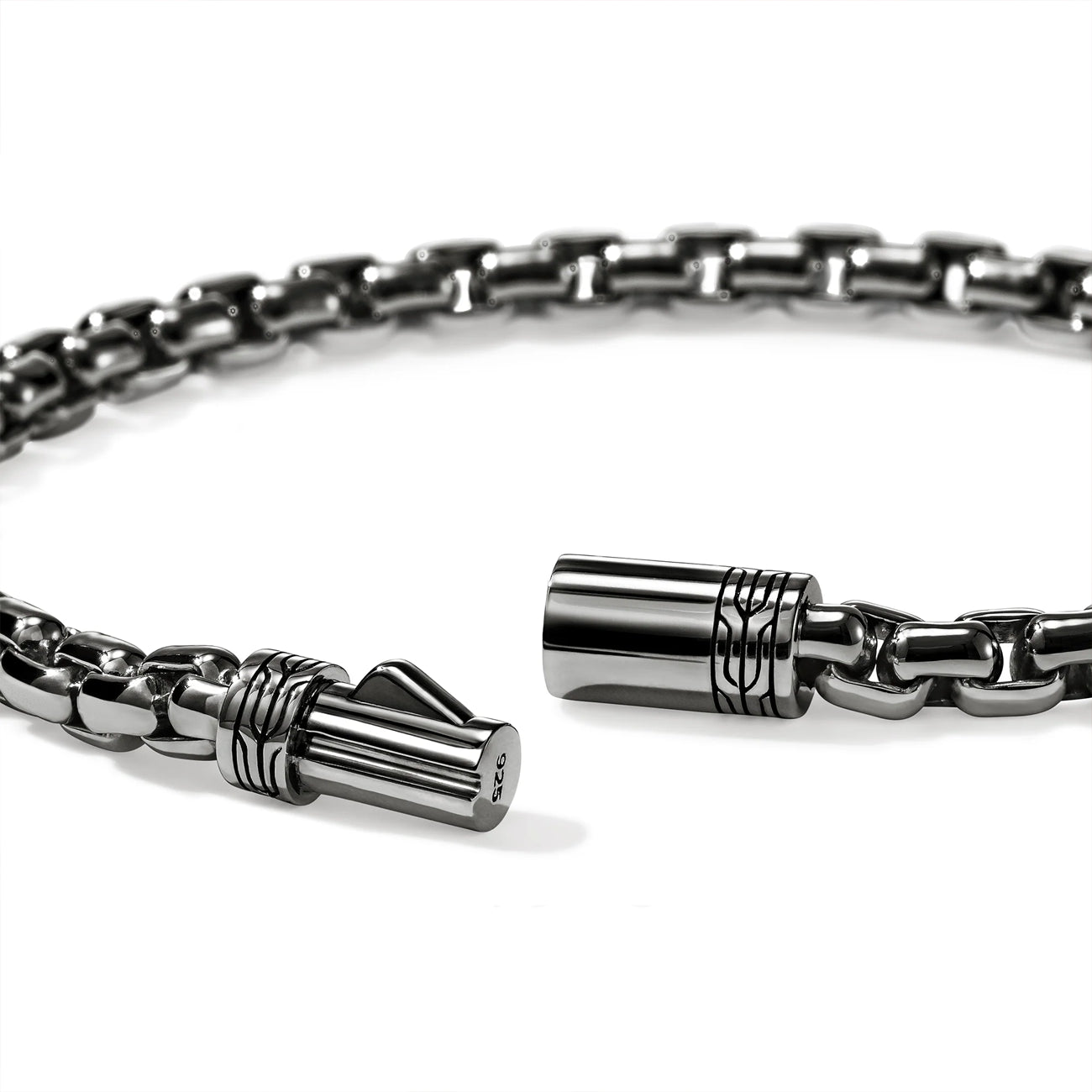 John Hardy Classic Chain Black Rhodium Box Chain Bracelet