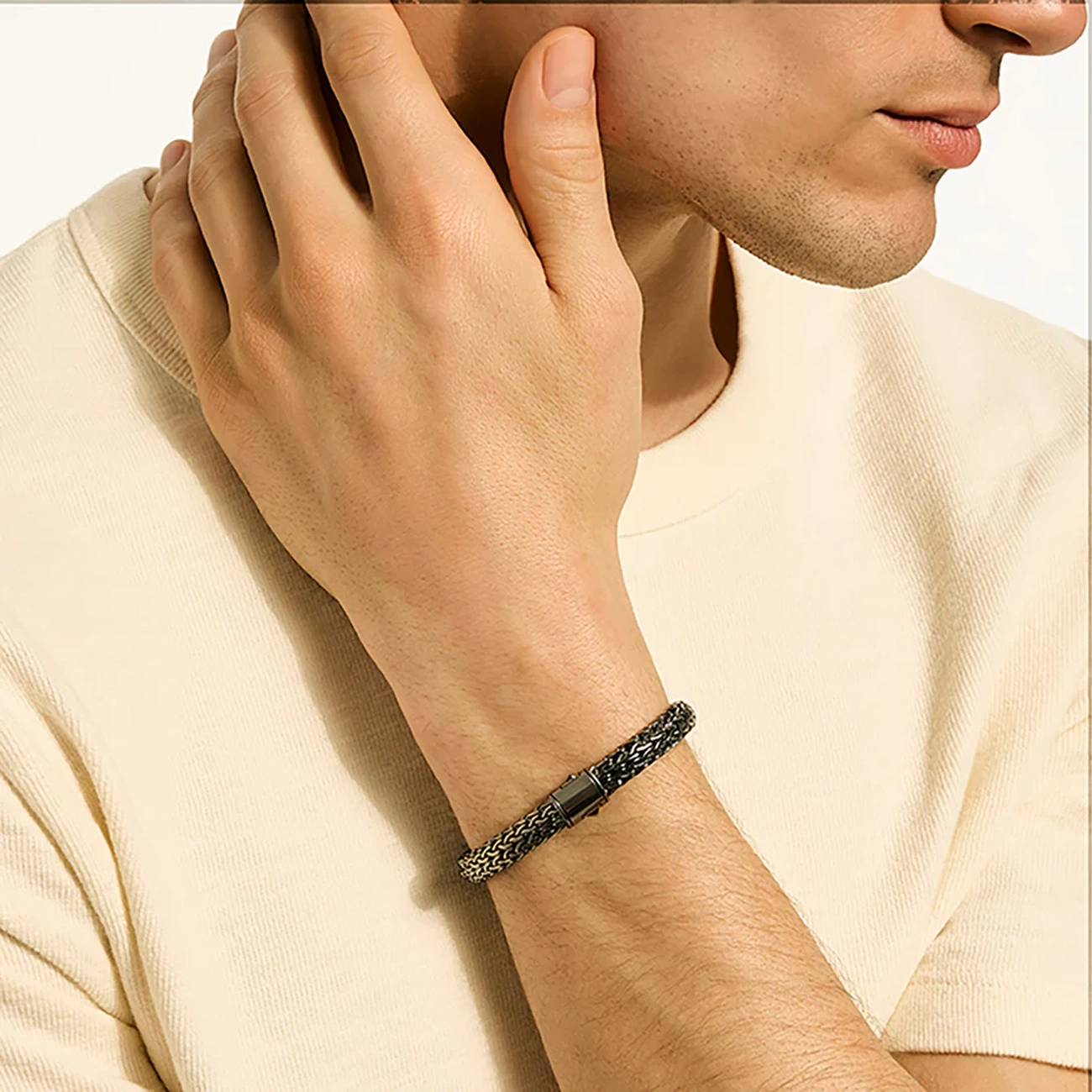 John Hardy Icon Dark Silver 7.5mm Bracelet