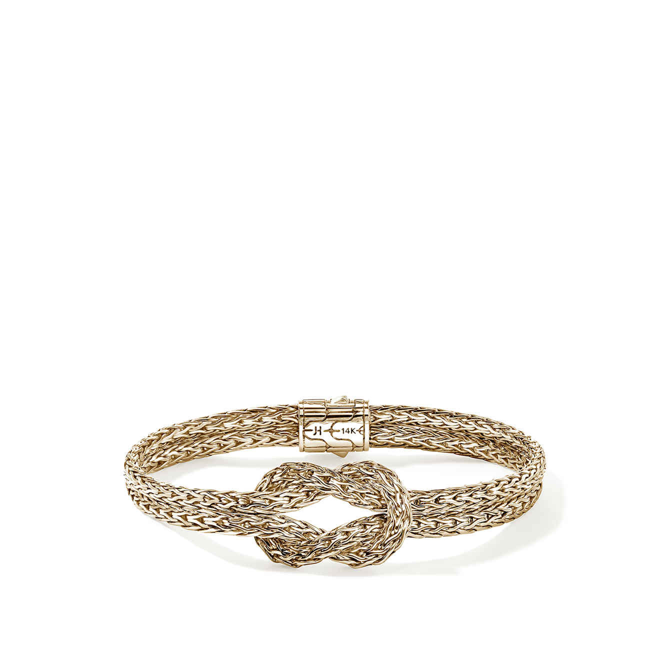 John Hardy Love Knot 7mm Gold Double Row Bracelet