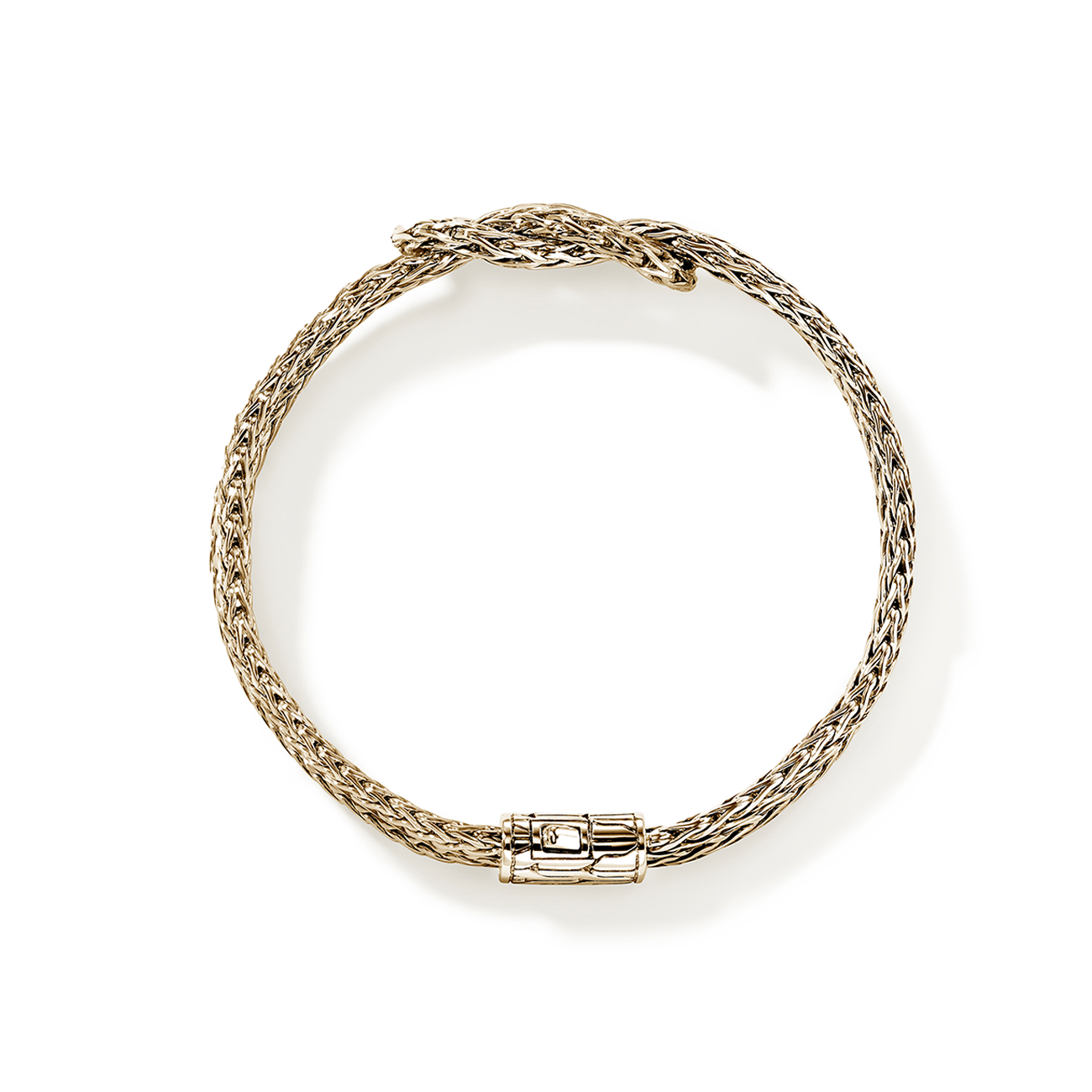 John Hardy Love Knot 7mm Gold Double Row Bracelet