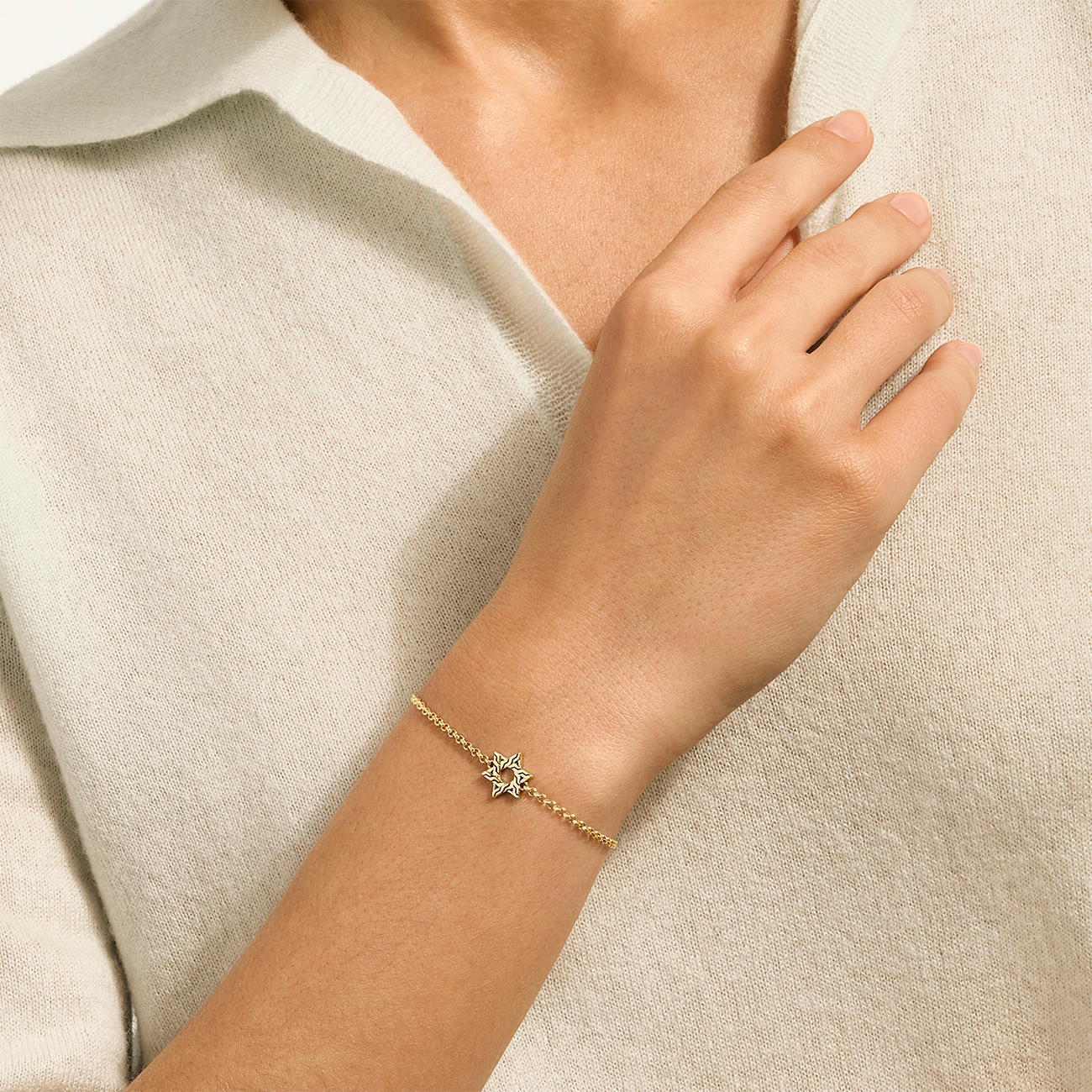 John Hardy Essentials Star of David 2mm Chain Bracelet