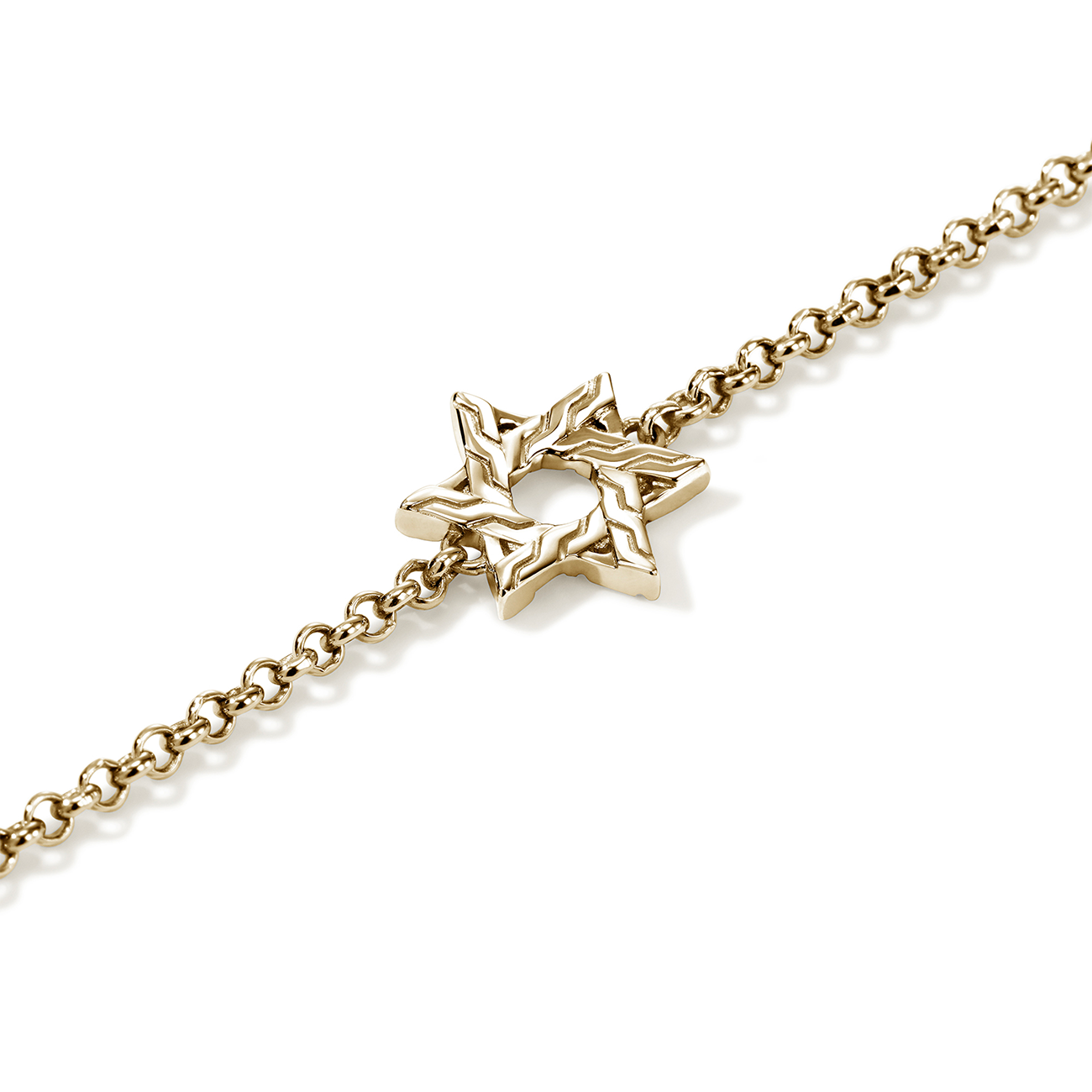 John Hardy Essentials Star of David 2mm Chain Bracelet