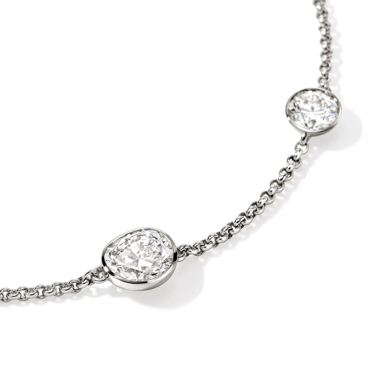 John Hardy Lovestruck Lab Grown Diamond Station Silver Bracelet