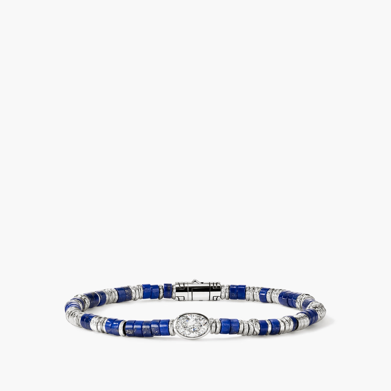 John Hardy Lovestruck Lapis Lazuli and Lab Grown Diamond Heishi Bracelet