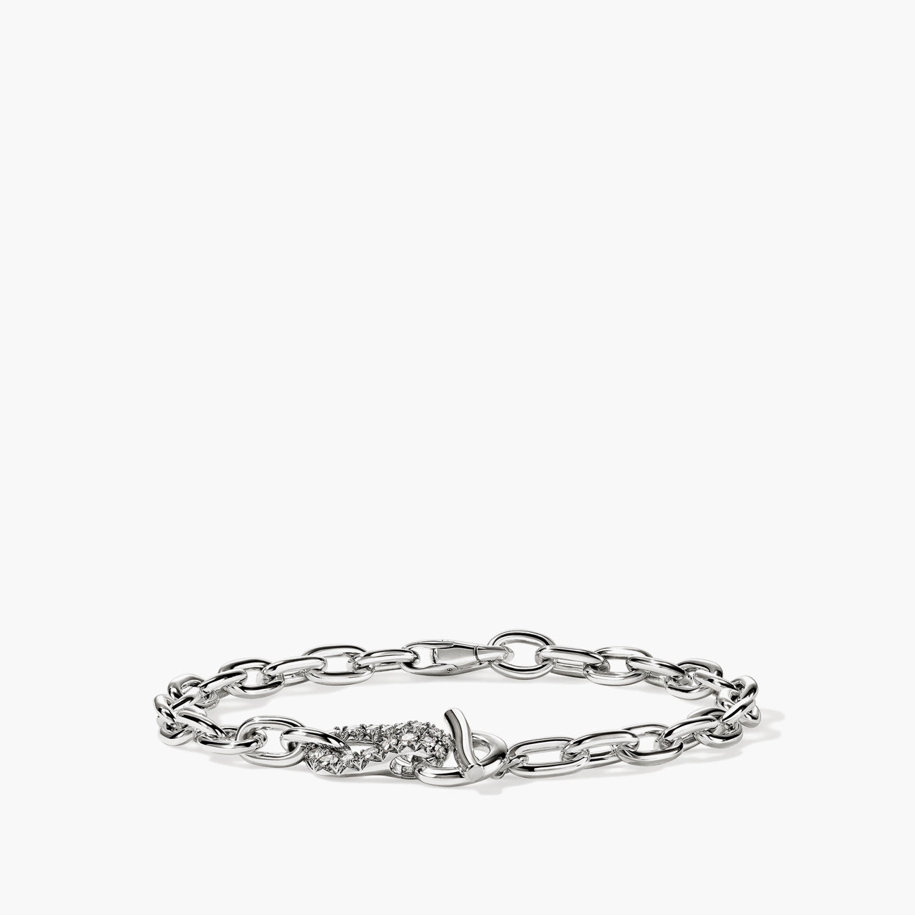 John Hardy Surf Bracelet with Diamond Pave Station