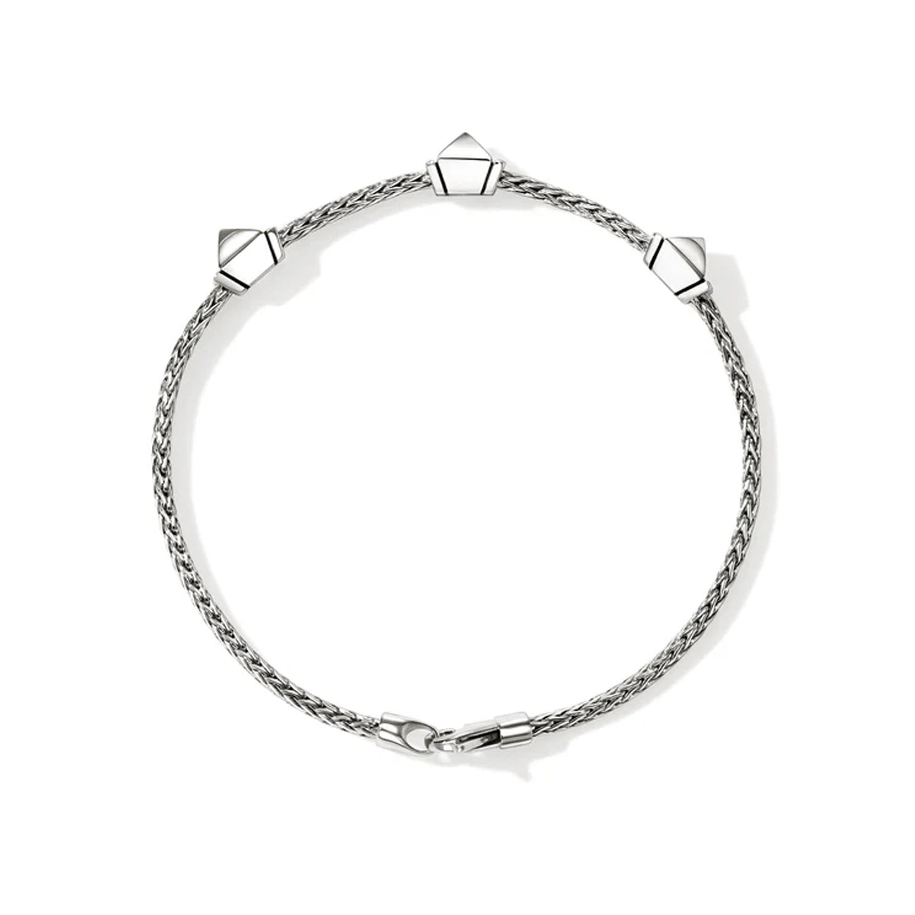 John Hardy Icon Stud Silver Diamond 2.5mm Bracelet