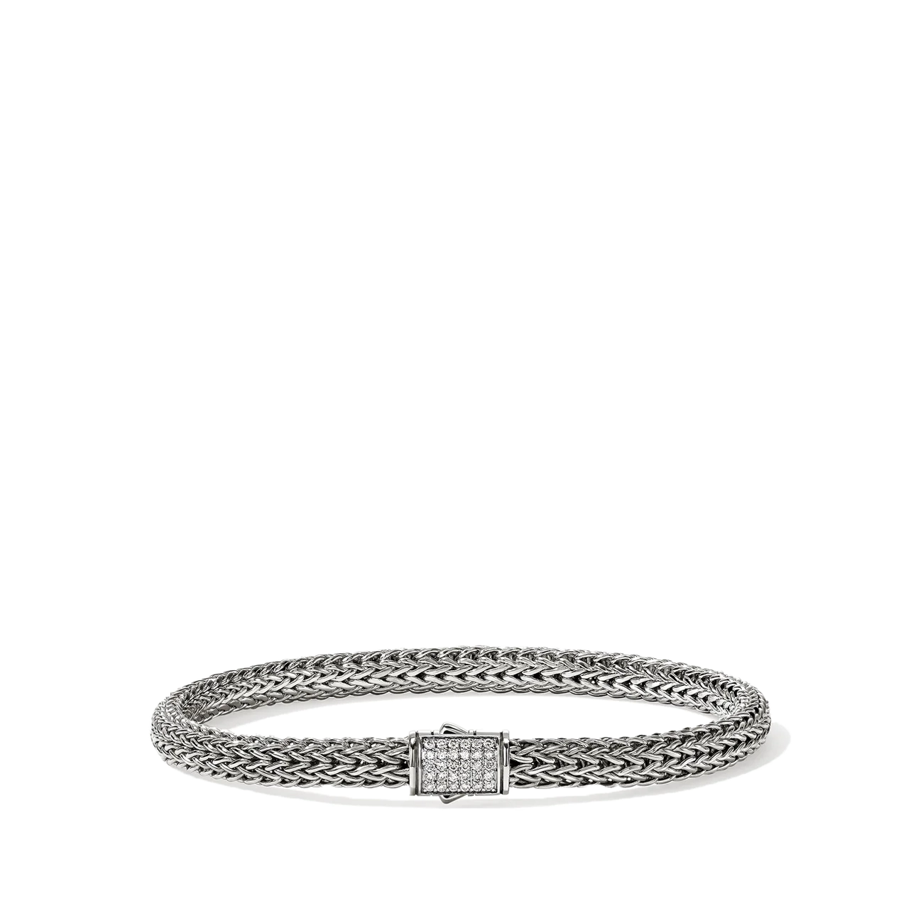 John Hardy Icon Silver 5mm Diamond Pavé Bracelet