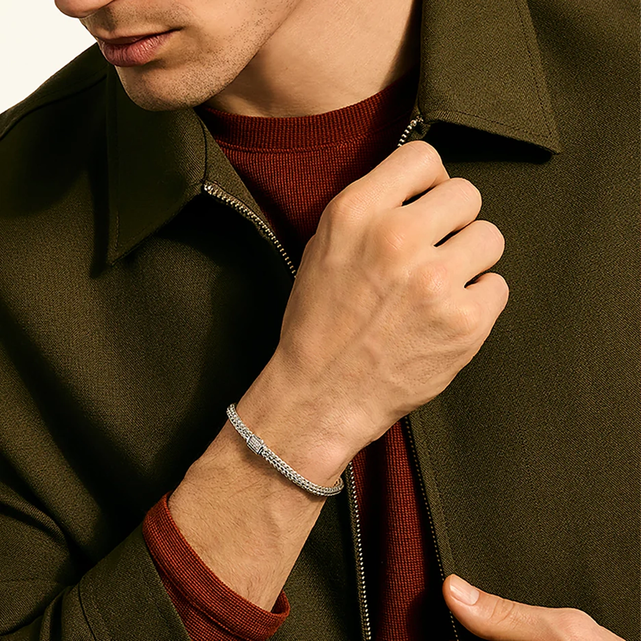 John Hardy Icon Silver 5mm Diamond Pavé Bracelet