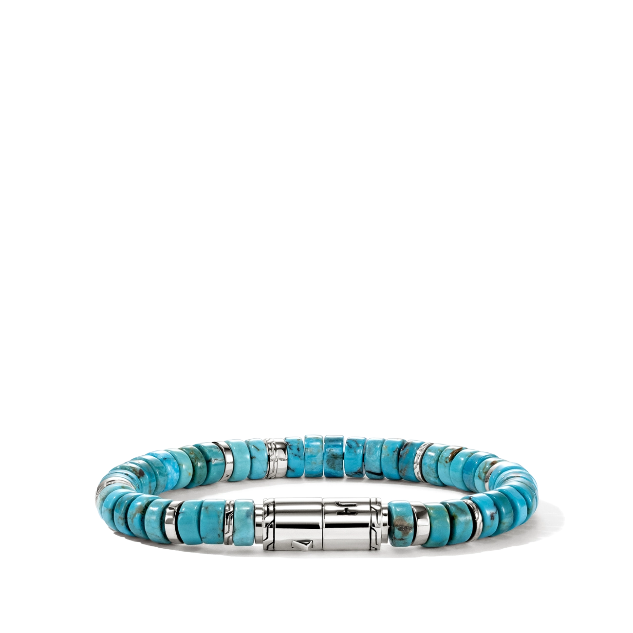 John Hardy Heishi Turquoise 8mm Beaded Bracelet