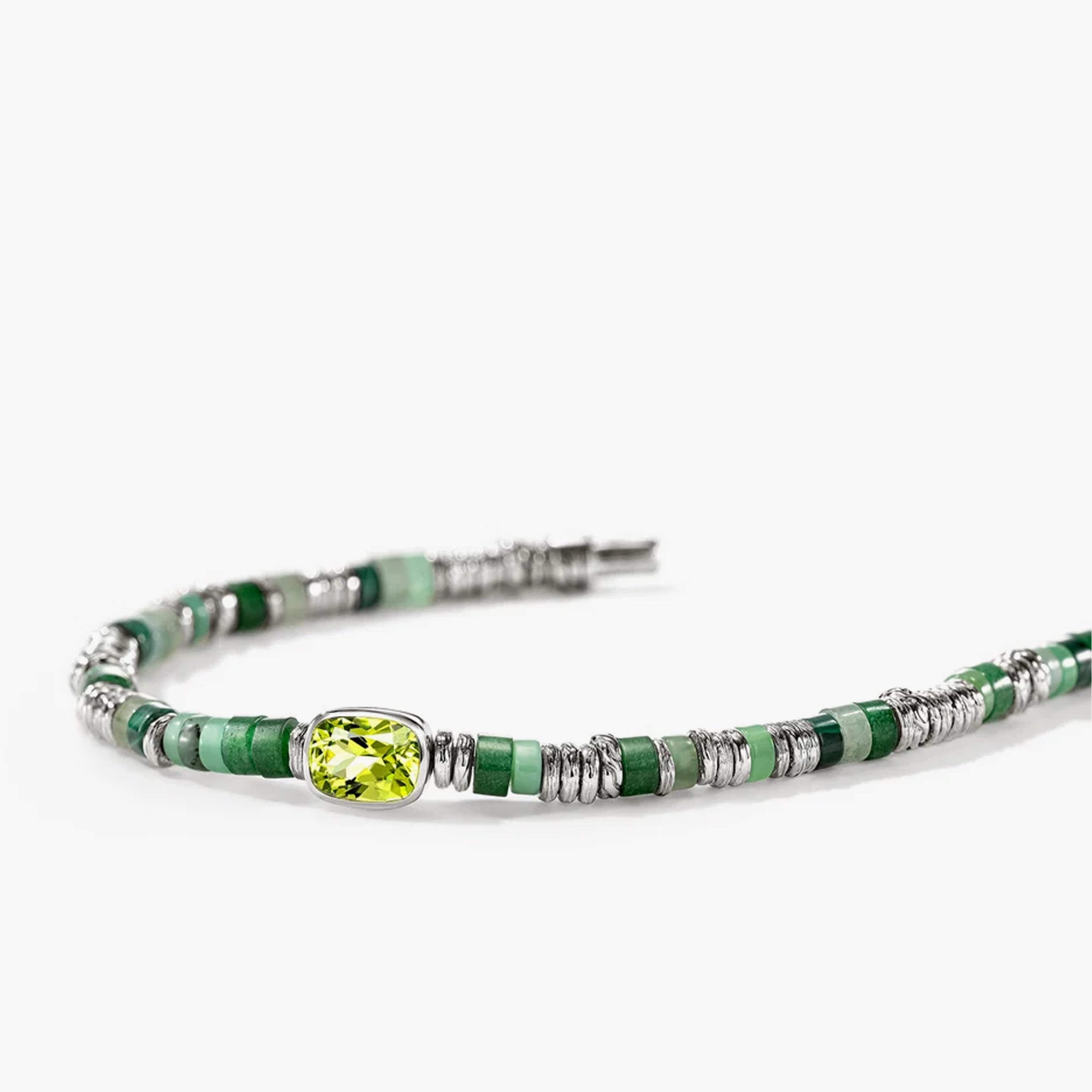 John Hardy Heishi Gem 4mm Peridot Bracelet