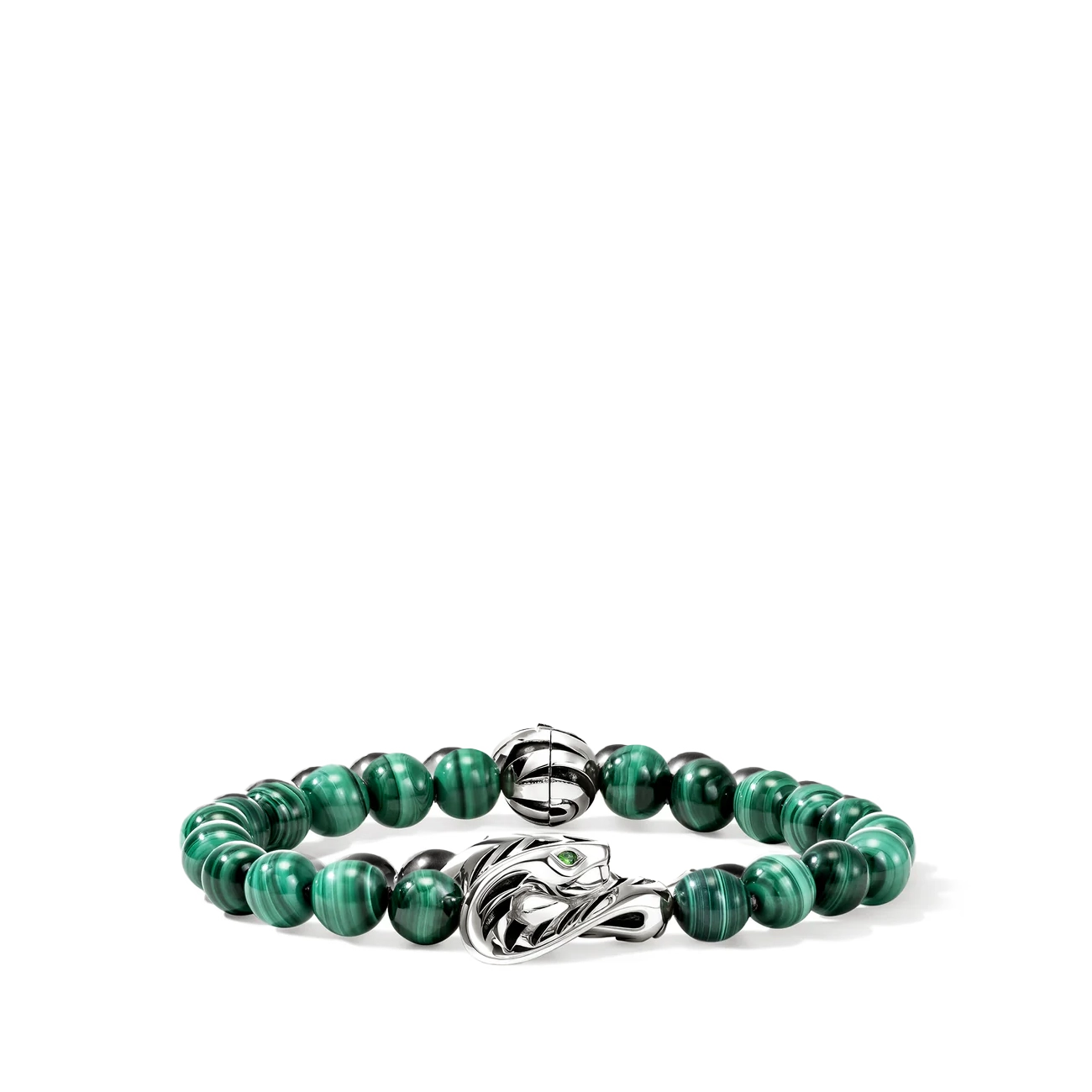 John Hardy Legends Malachite 8mm Beaded Bracelet