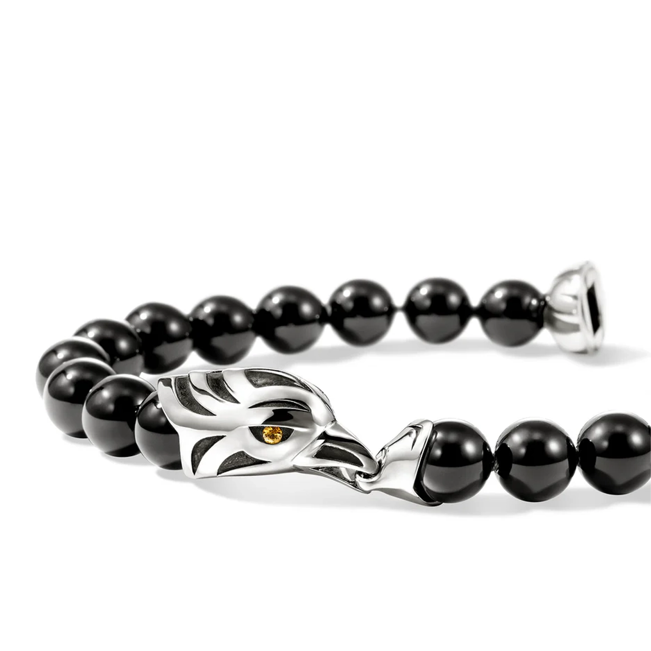 John Hardy Legends Onyx Eagle 8mm Beaded Bracelet