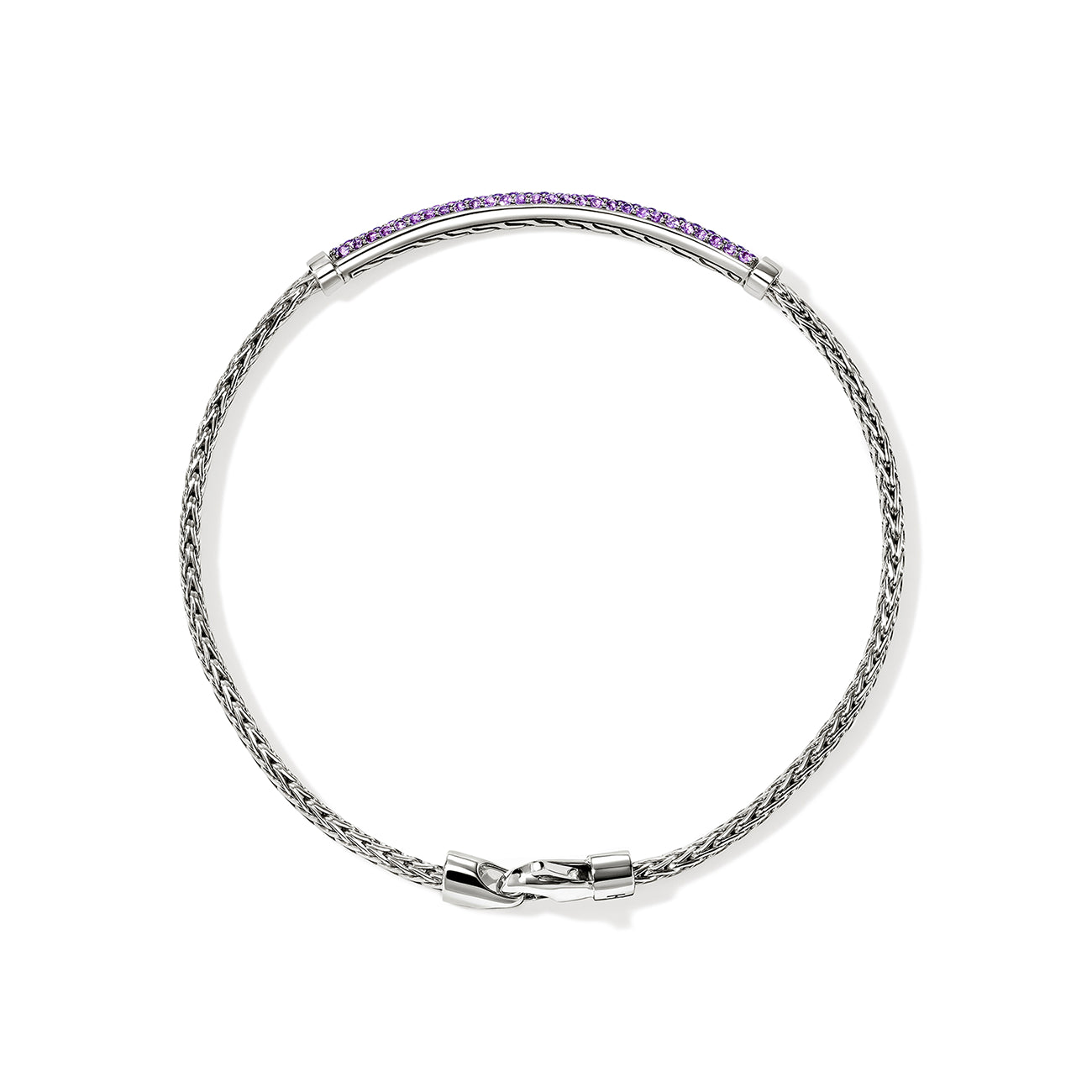 John Hardy Essentials Amethyst 2.5mm Silver Bracelet