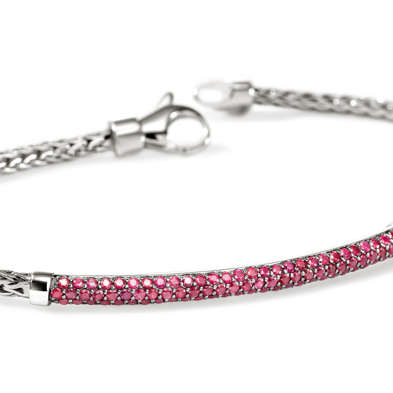 John Hardy Essentials Ruby 2.5mm Silver Bracelet