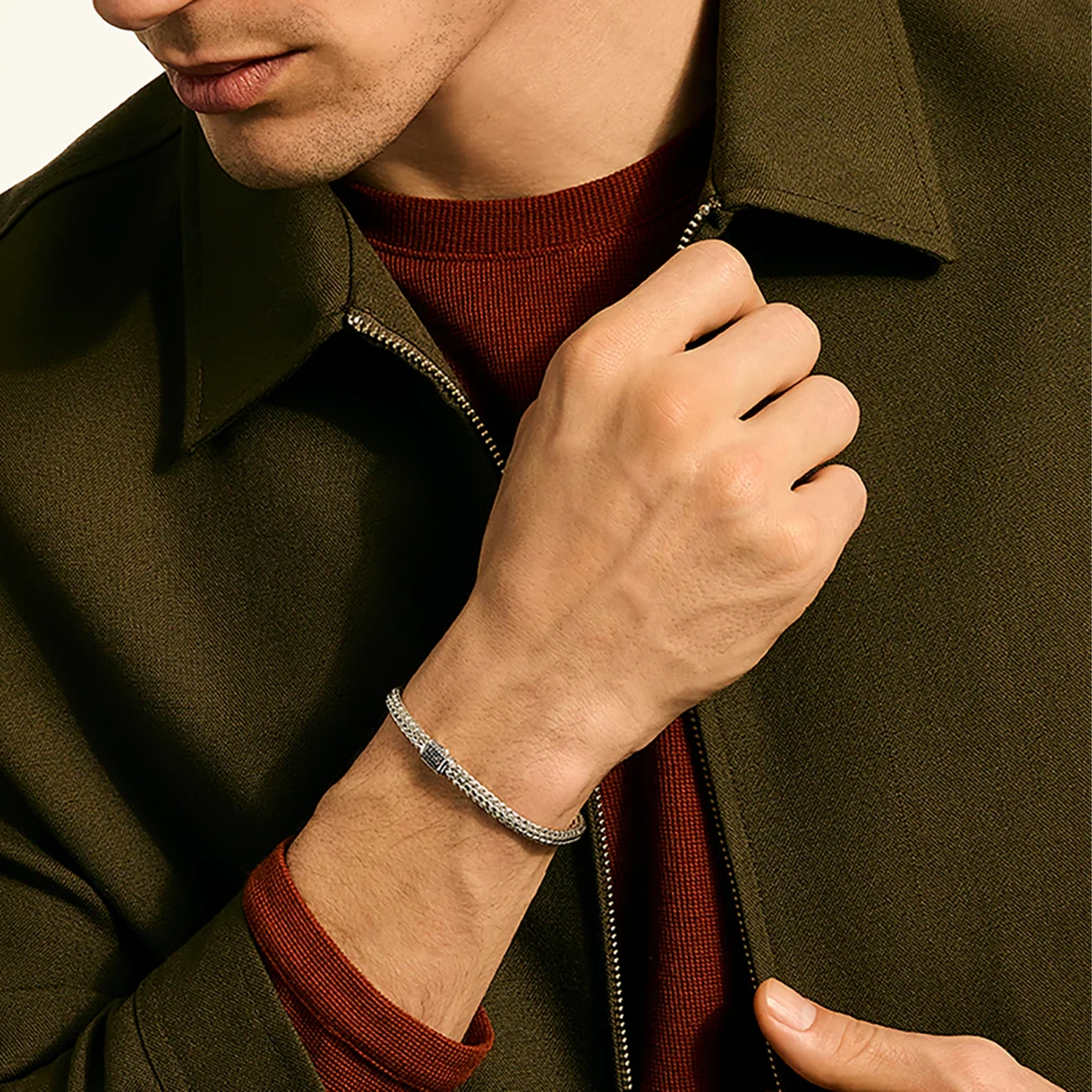 John Hardy Icon Silver 5mm Black Sapphire Bracelet