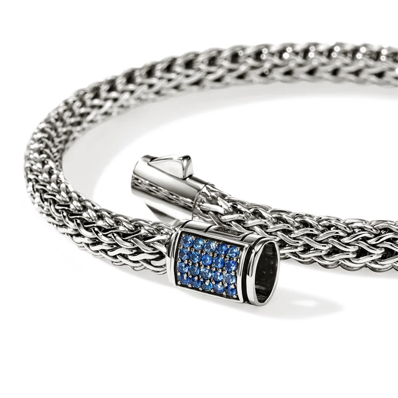 John Hardy Icon Silver 5mm Blue Sapphire Bracelet