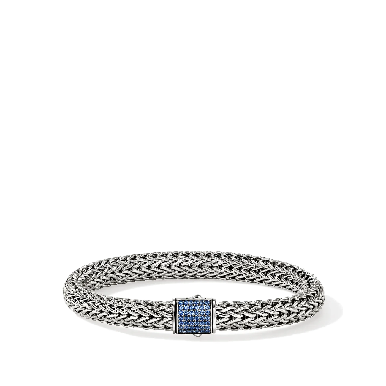 John Hardy Icon Silver 7.5mm Blue Sapphire Bracelet