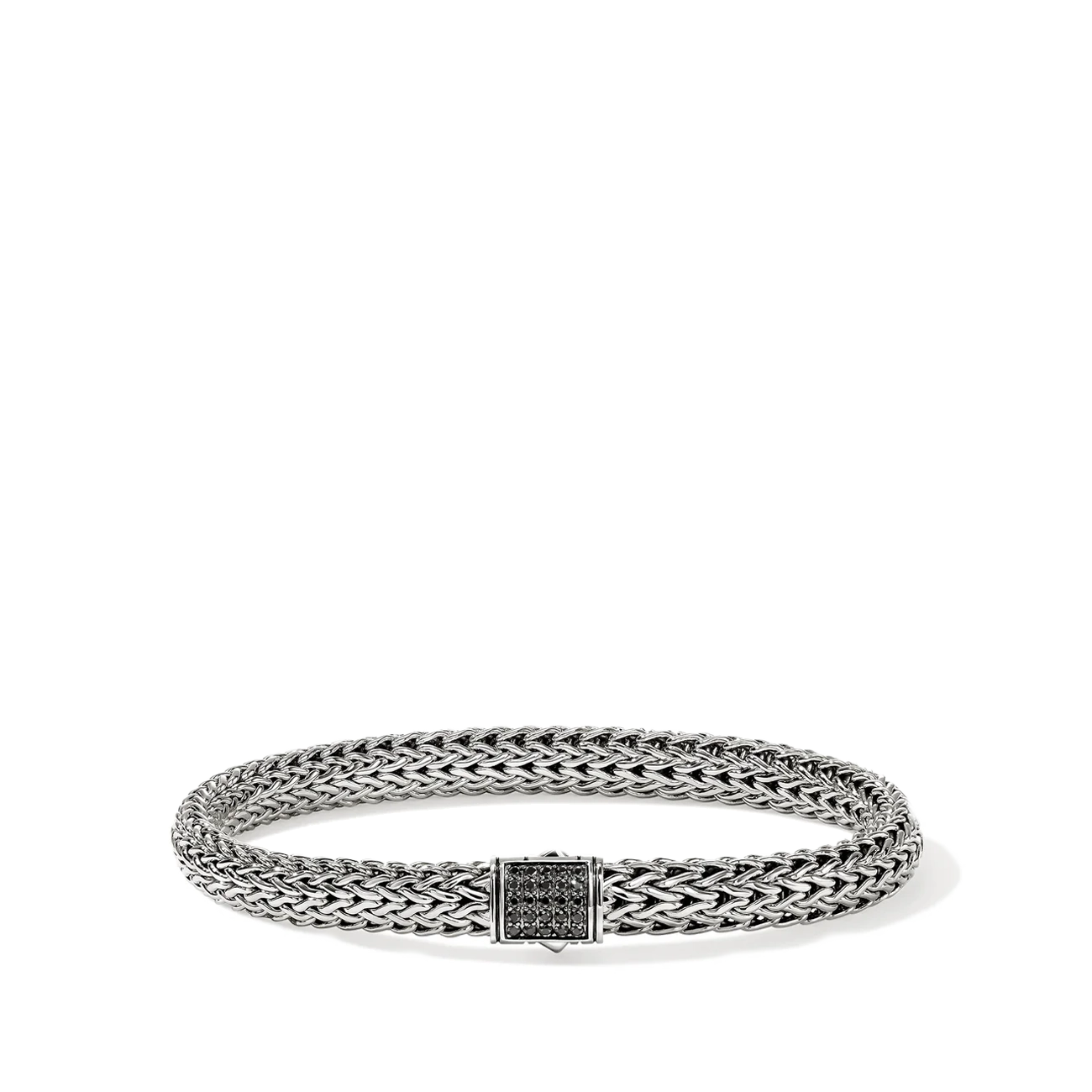 John Hardy Icon Silver 6.5mm Black Sapphire Bracelet