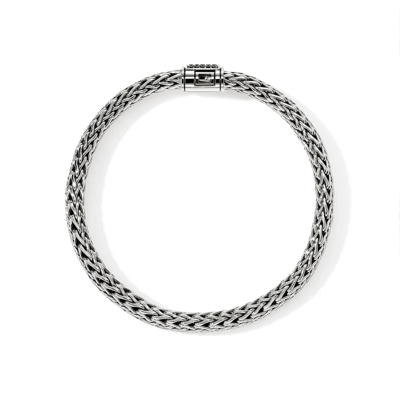 John Hardy Icon Silver 6.5mm Black Sapphire Bracelet