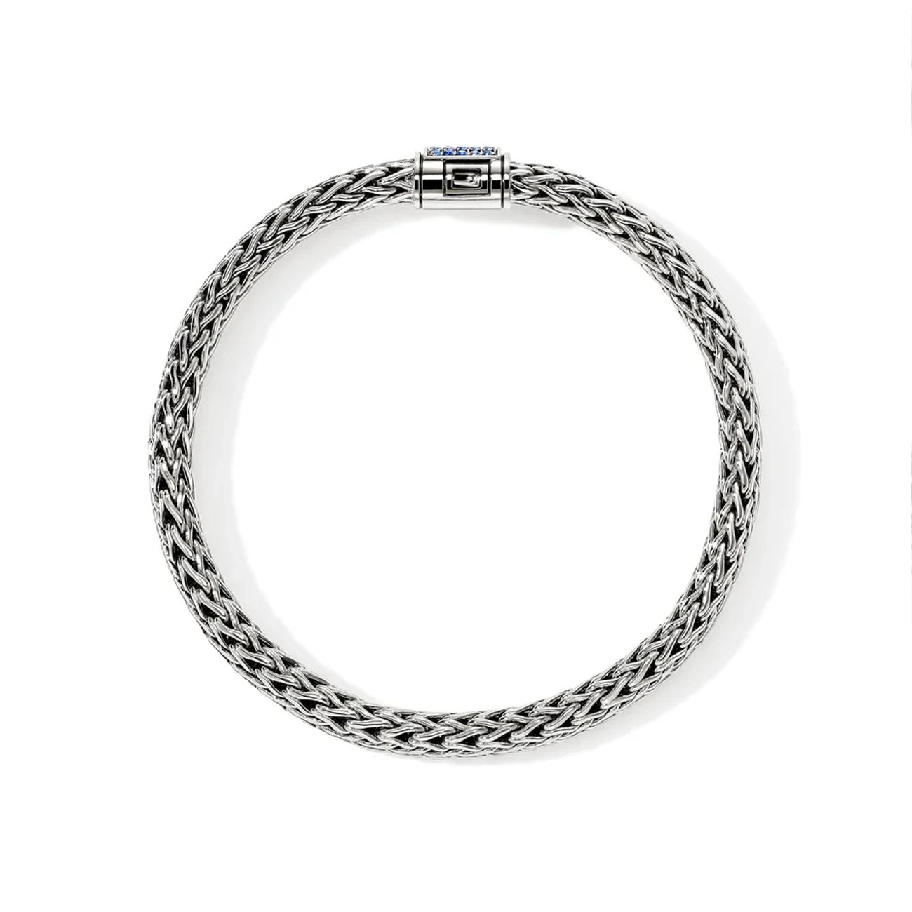 John Hardy Icon Silver 6.5mm Blue Sapphire Bracelet