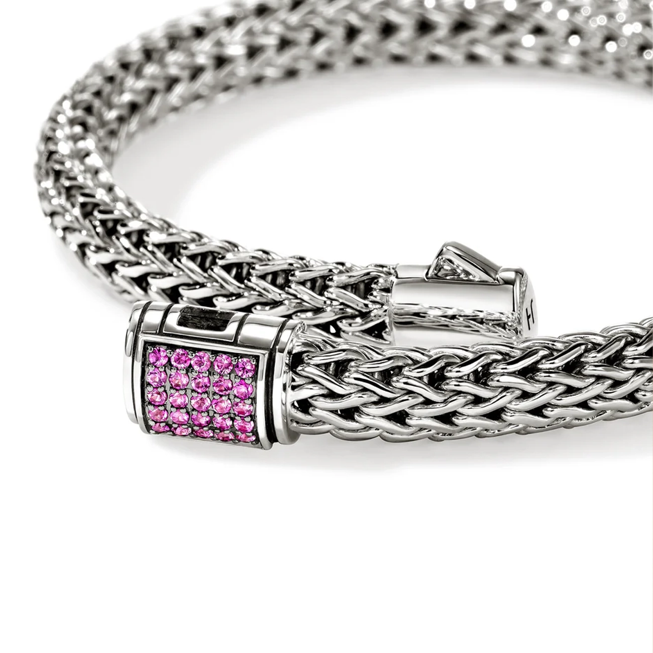 John Hardy Icon Pink Sapphire 6.5mm Chain Bracelet