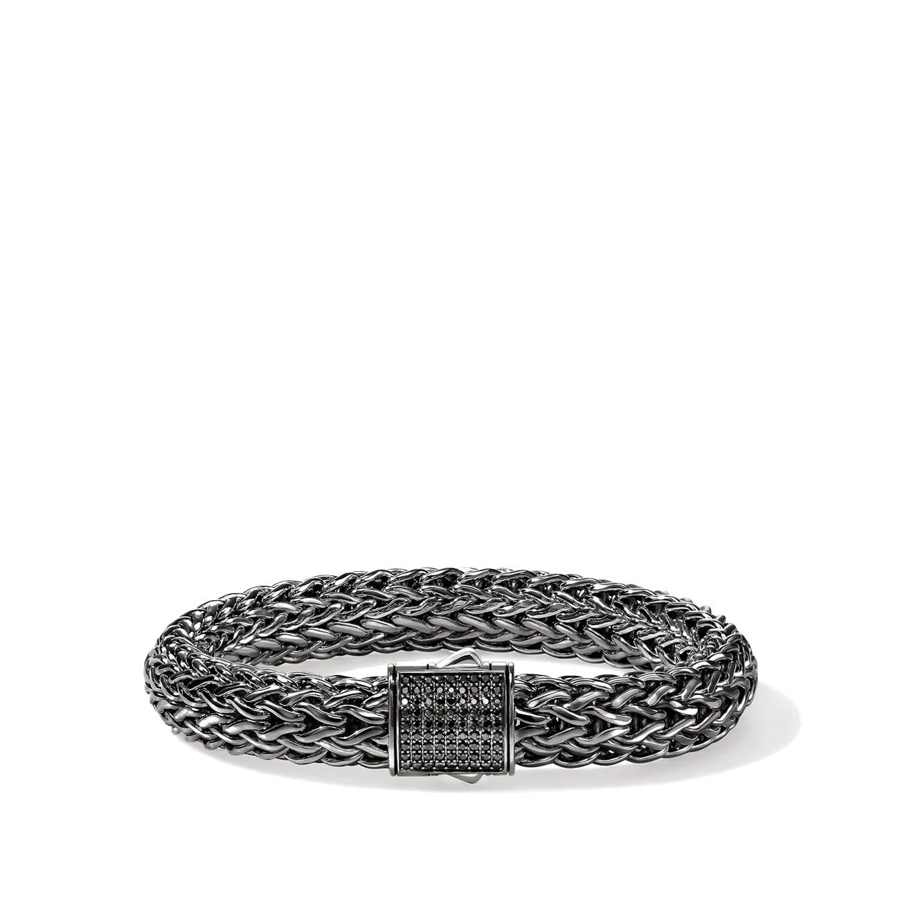 John Hardy Icon Dark Silver 10.5mm Black Sapphire Bracelet