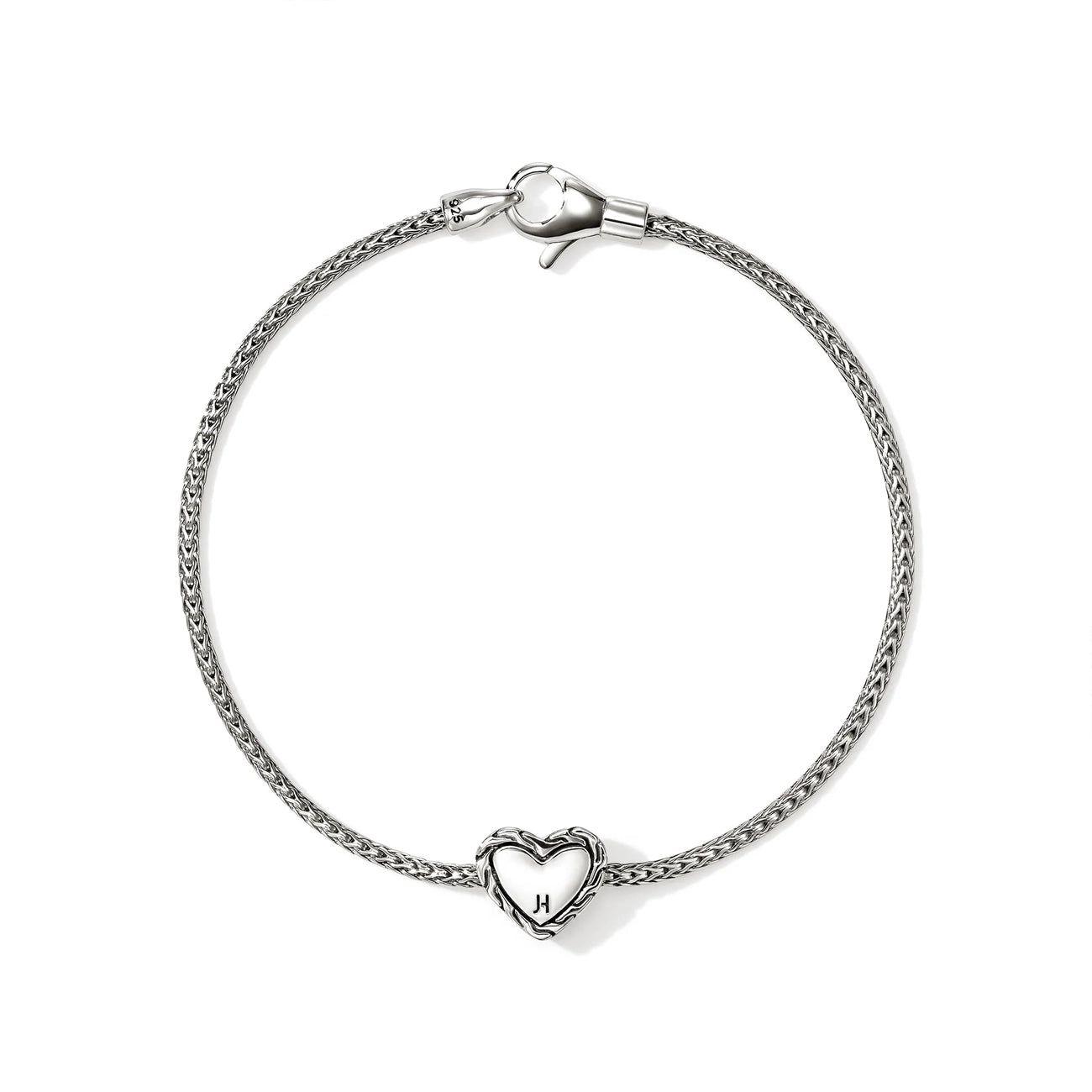 John Hardy Essential Silver and Gold Heart 1.8mm Bracelet