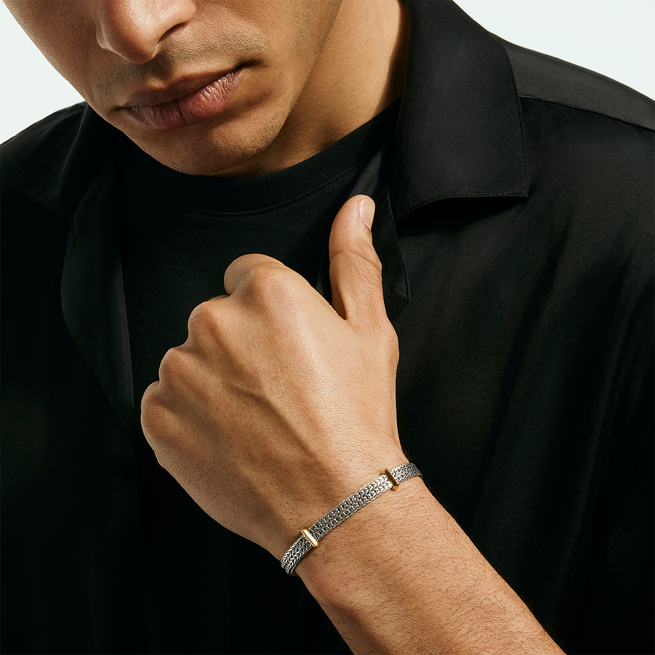 John Hardy Icon Link Two-Tone 6mm Flat Chain Bracelet